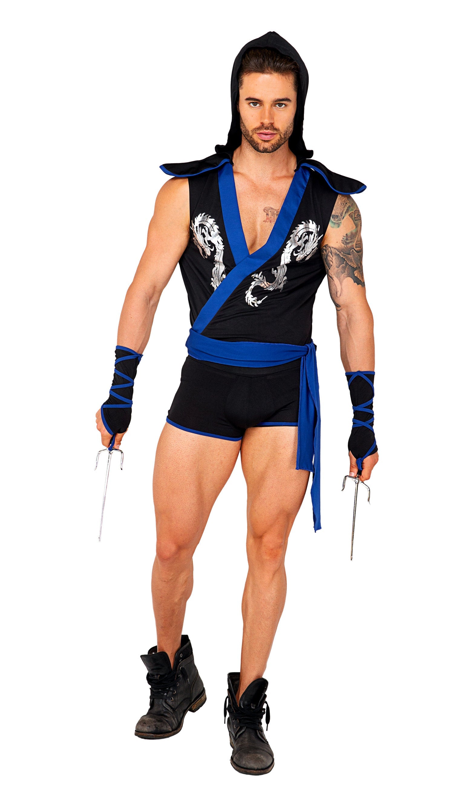 3 Piece-ninja-warrior-Costumes-[Adult]-[Female]-2022 Online Blue Zone Planet