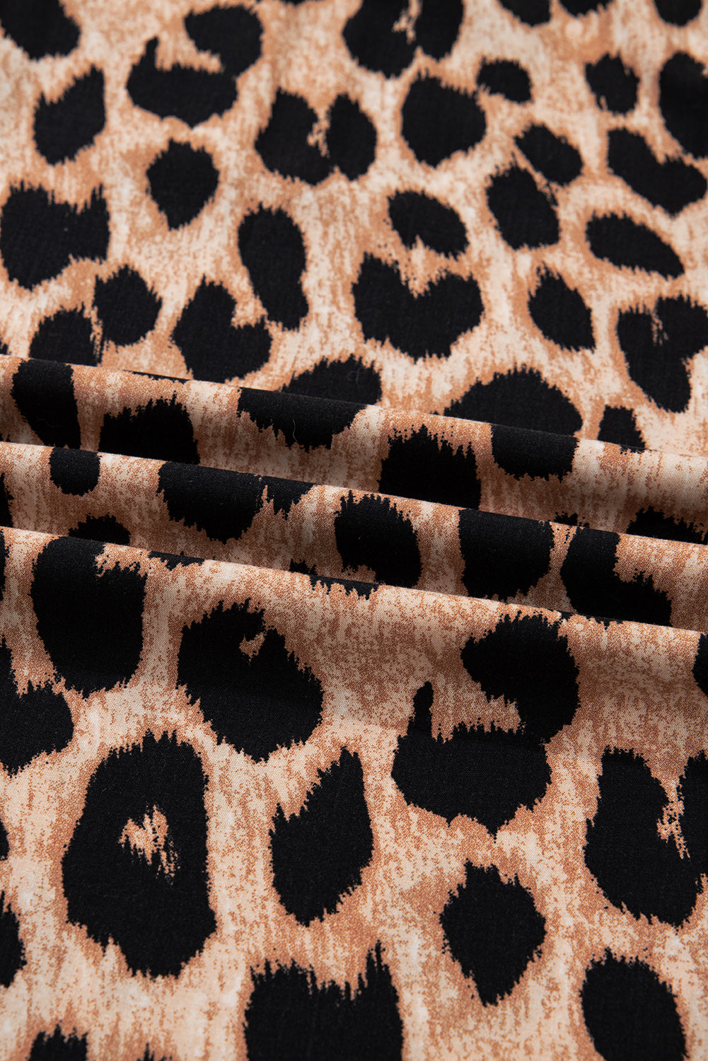 Brown Leopard Print Smocked Detail Flowy Midi Dress-TOPS / DRESSES-[Adult]-[Female]-2022 Online Blue Zone Planet