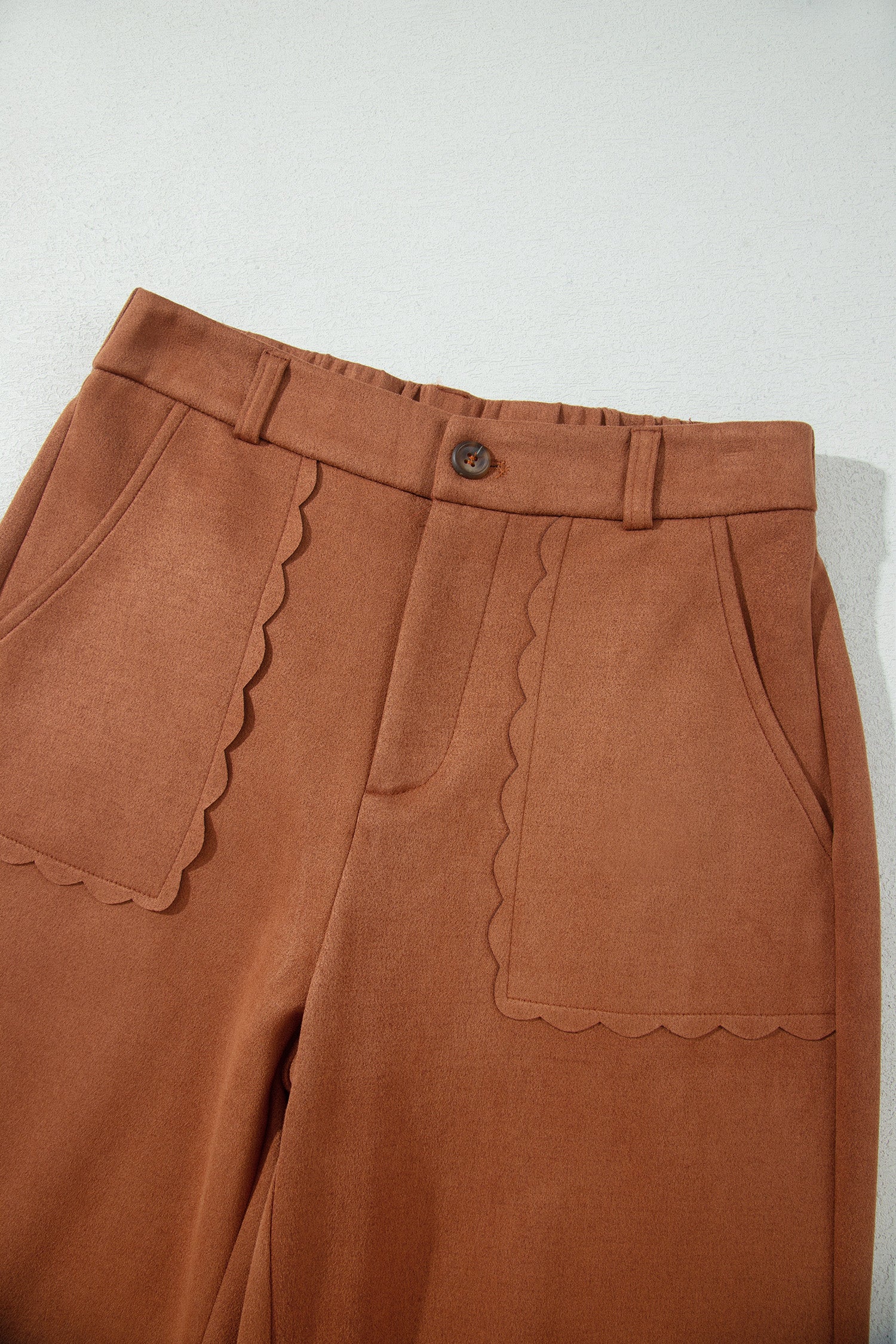 Thai Curry Scalloped Edge Pocket Full-Length Pant-Bottoms/Pants & Culotte-[Adult]-[Female]-2022 Online Blue Zone Planet