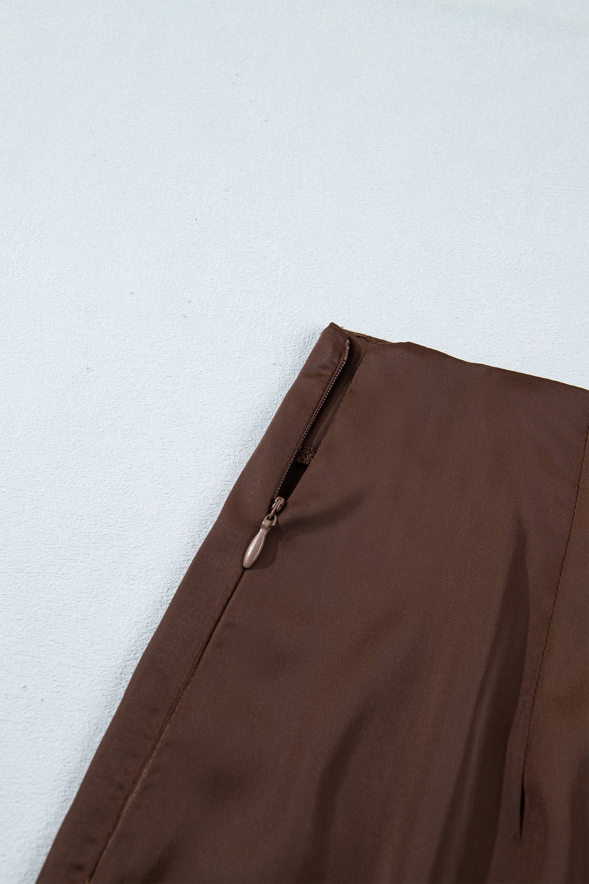 Dark Brown Lace Patchwork Hem Long Casual Shift Skirt-Bottoms/Skirts & Petticoat-[Adult]-[Female]-2022 Online Blue Zone Planet