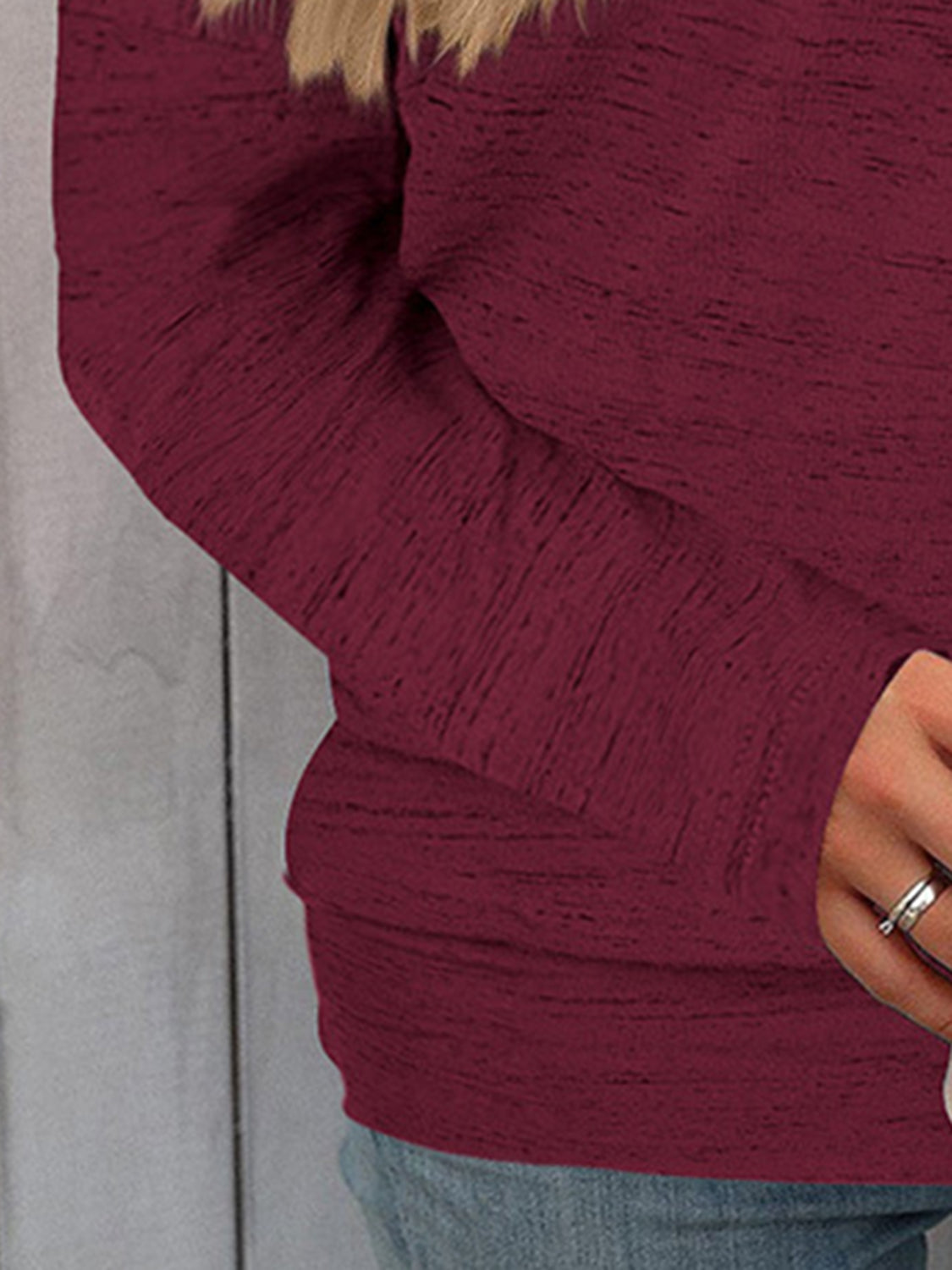 Full Size Heathered Long Sleeve Top-TOPS / DRESSES-[Adult]-[Female]-2022 Online Blue Zone Planet