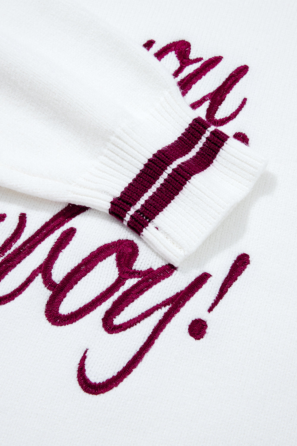White See You Cowboy Embroidered Western Graphic Sweater-TOPS / DRESSES-[Adult]-[Female]-2022 Online Blue Zone Planet