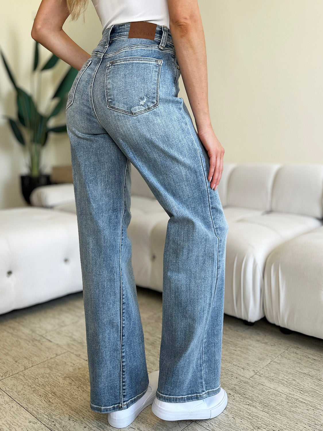 Blue Zone Planet | Judy Blue Full Size High Waist Straight Jeans-TOPS / DRESSES-[Adult]-[Female]-2022 Online Blue Zone Planet