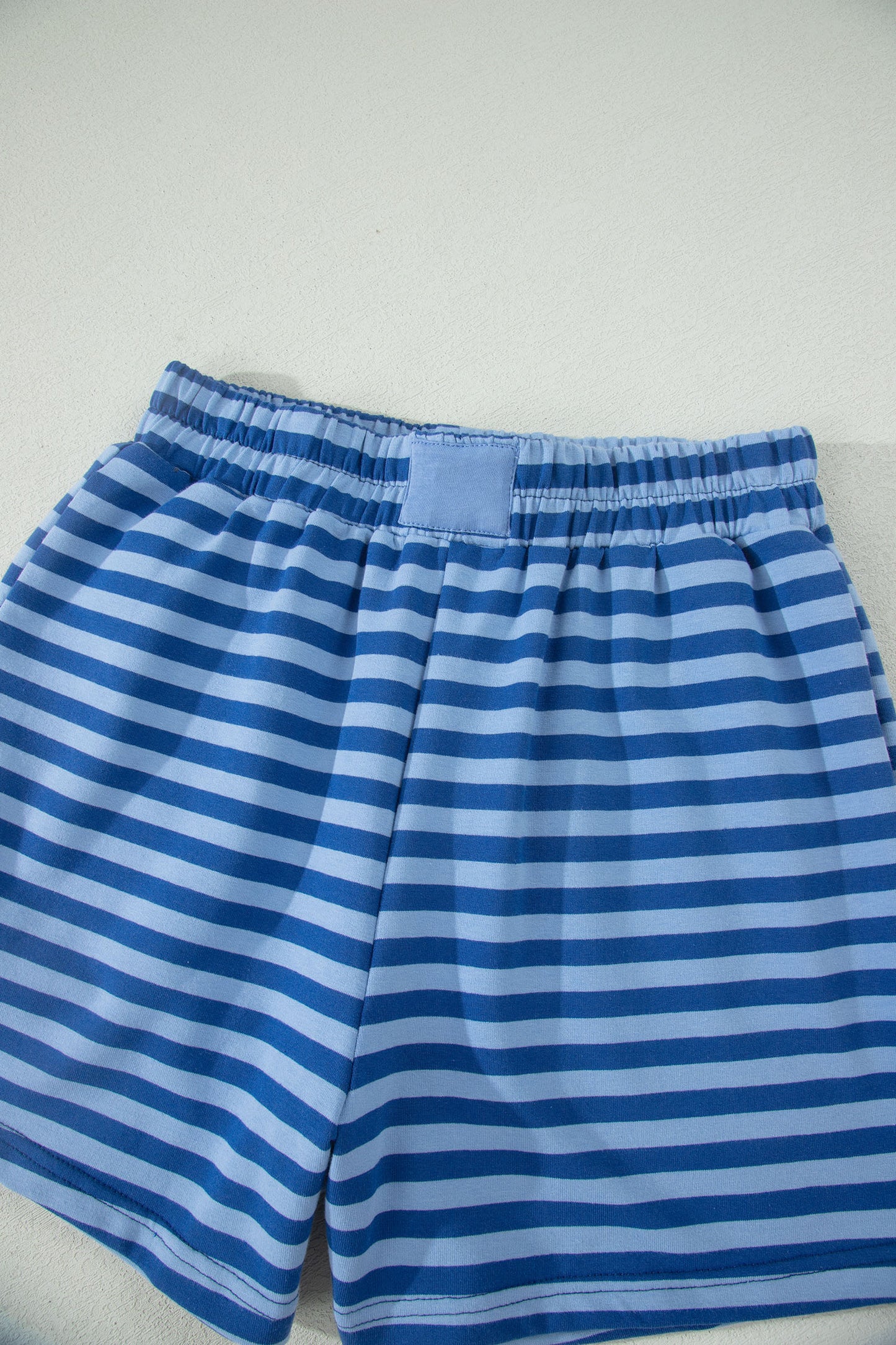 Green Stripe Striped Ribbed Cotton Two-Piece Pant Set with Chest Patch Detail-Two Piece Sets/Short Sets-[Adult]-[Female]-2022 Online Blue Zone Planet