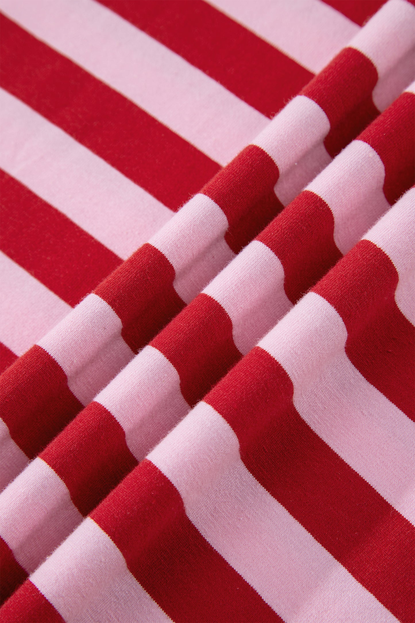 Pink Stripe Split V Neck Casual T Shirt-Tops/Tops & Tees-[Adult]-[Female]-2022 Online Blue Zone Planet