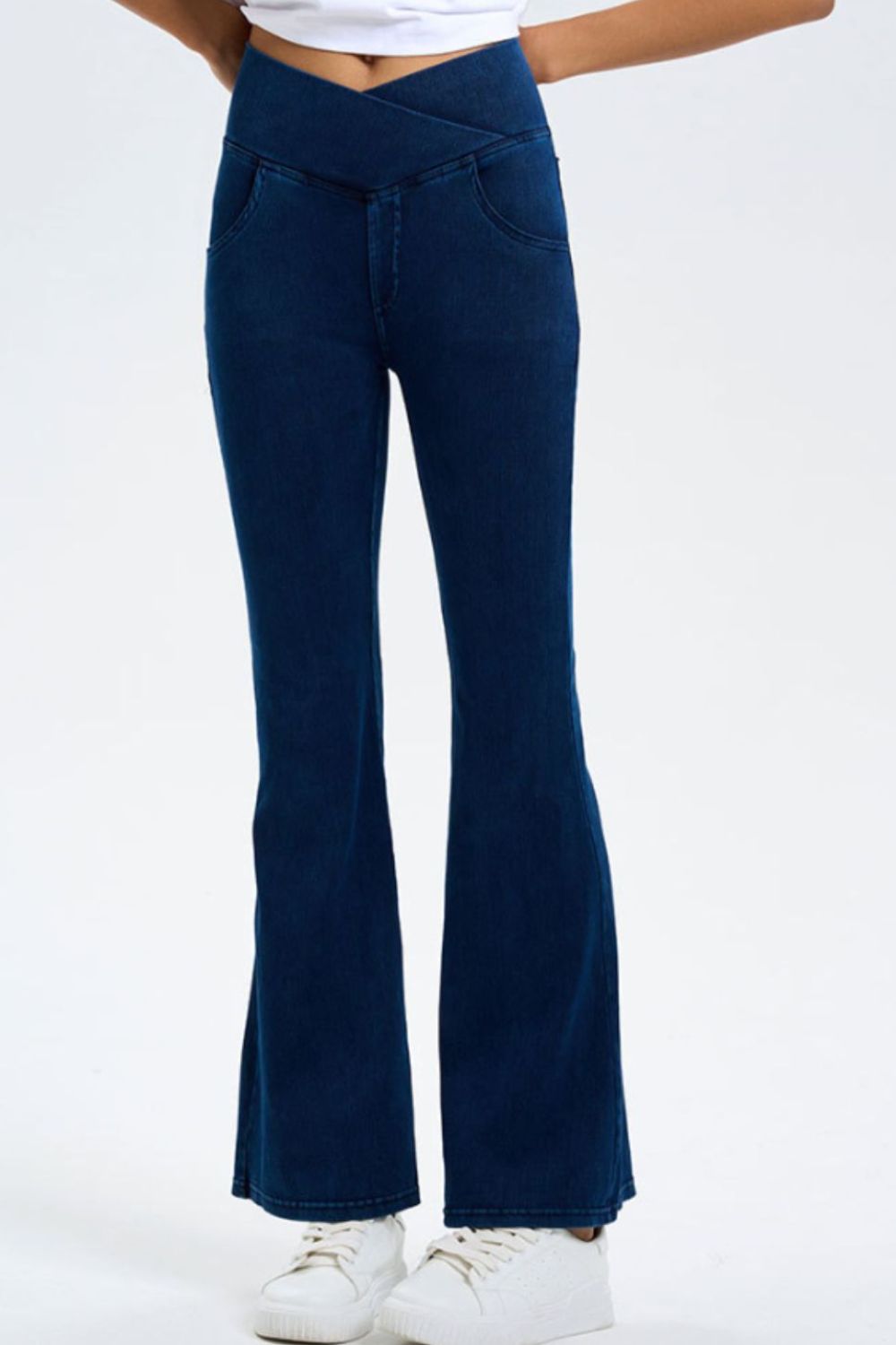 Basic Bae Pocketed Highly Stretchy Bootcut Jeans-BOTTOMS SIZES SMALL MEDIUM LARGE-[Adult]-[Female]-2022 Online Blue Zone Planet