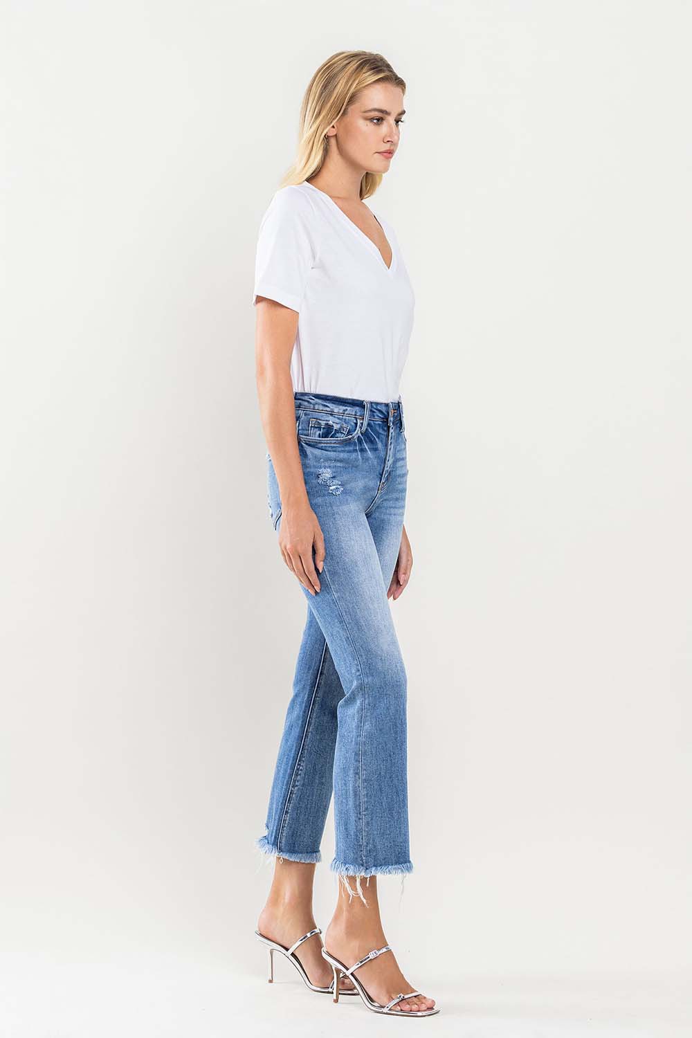 Vervet by Flying Monkey Full Size High Rise Cropped Flare Jeans-TOPS / DRESSES-[Adult]-[Female]-2022 Online Blue Zone Planet