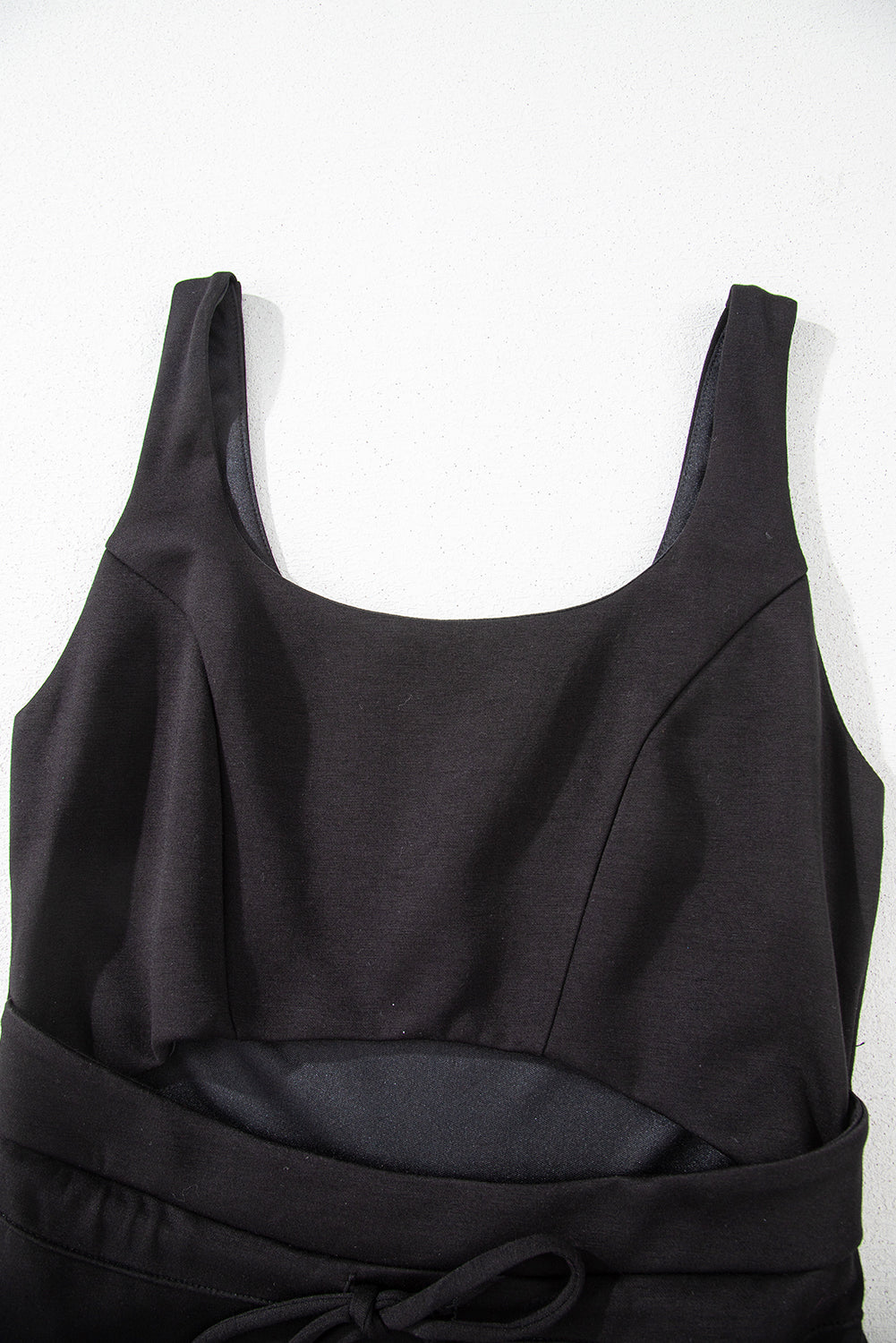 Black Cut Out Front High Waist Tank Mini Dress-TOPS / DRESSES-[Adult]-[Female]-2022 Online Blue Zone Planet