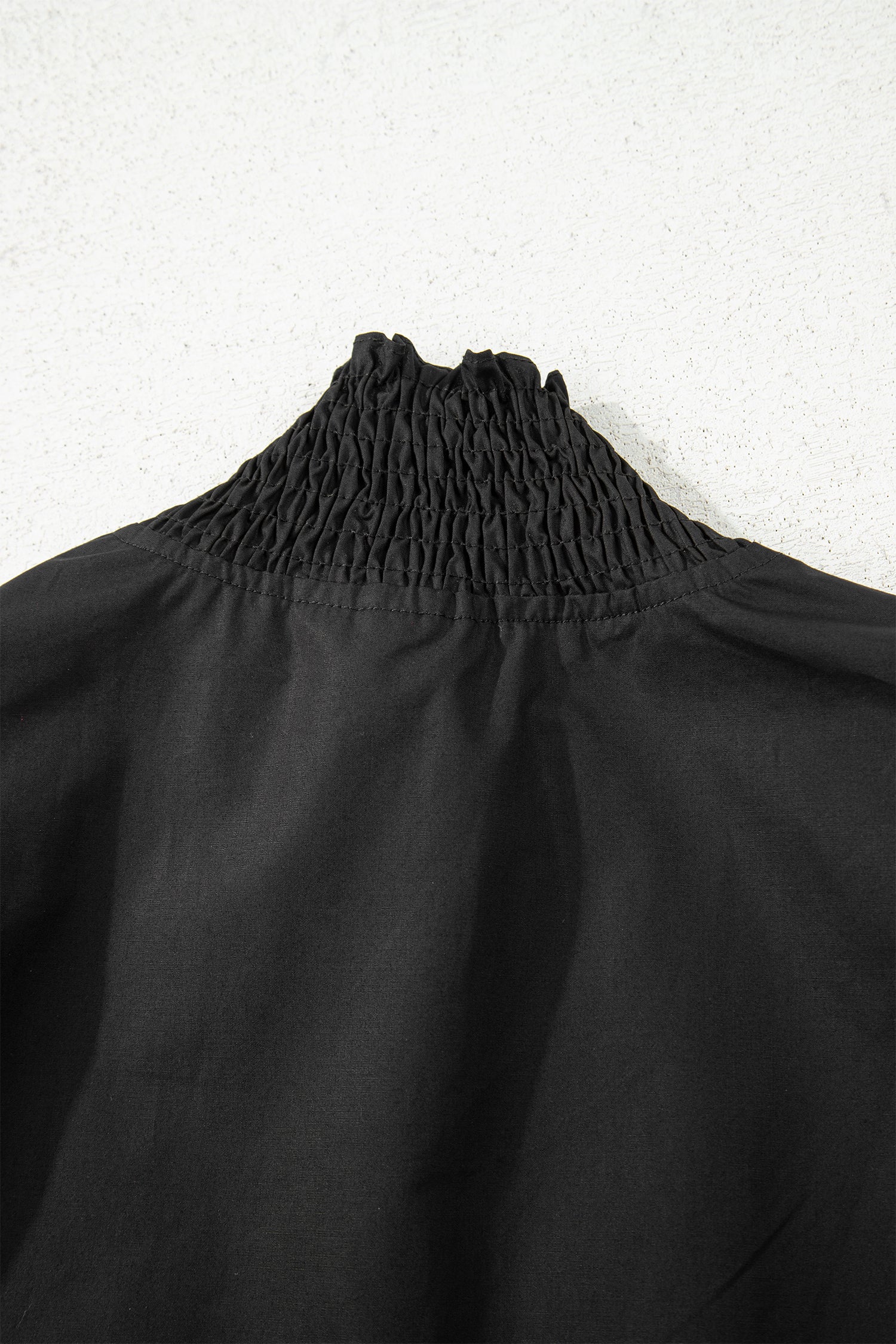 Black Puffy Flounce Sleeve Leopard Trim V Neck Blouse-Tops/Blouses & Shirts-[Adult]-[Female]-2022 Online Blue Zone Planet