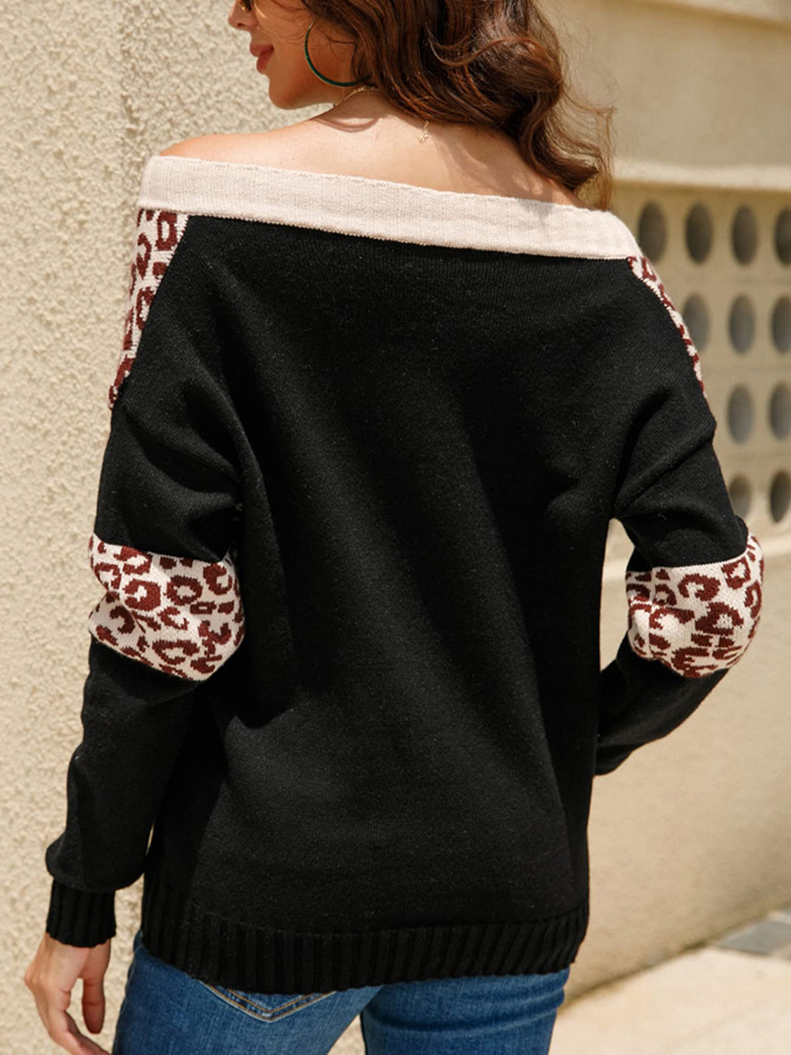 Leopard Long Sleeve Sweater-TOPS / DRESSES-[Adult]-[Female]-2022 Online Blue Zone Planet