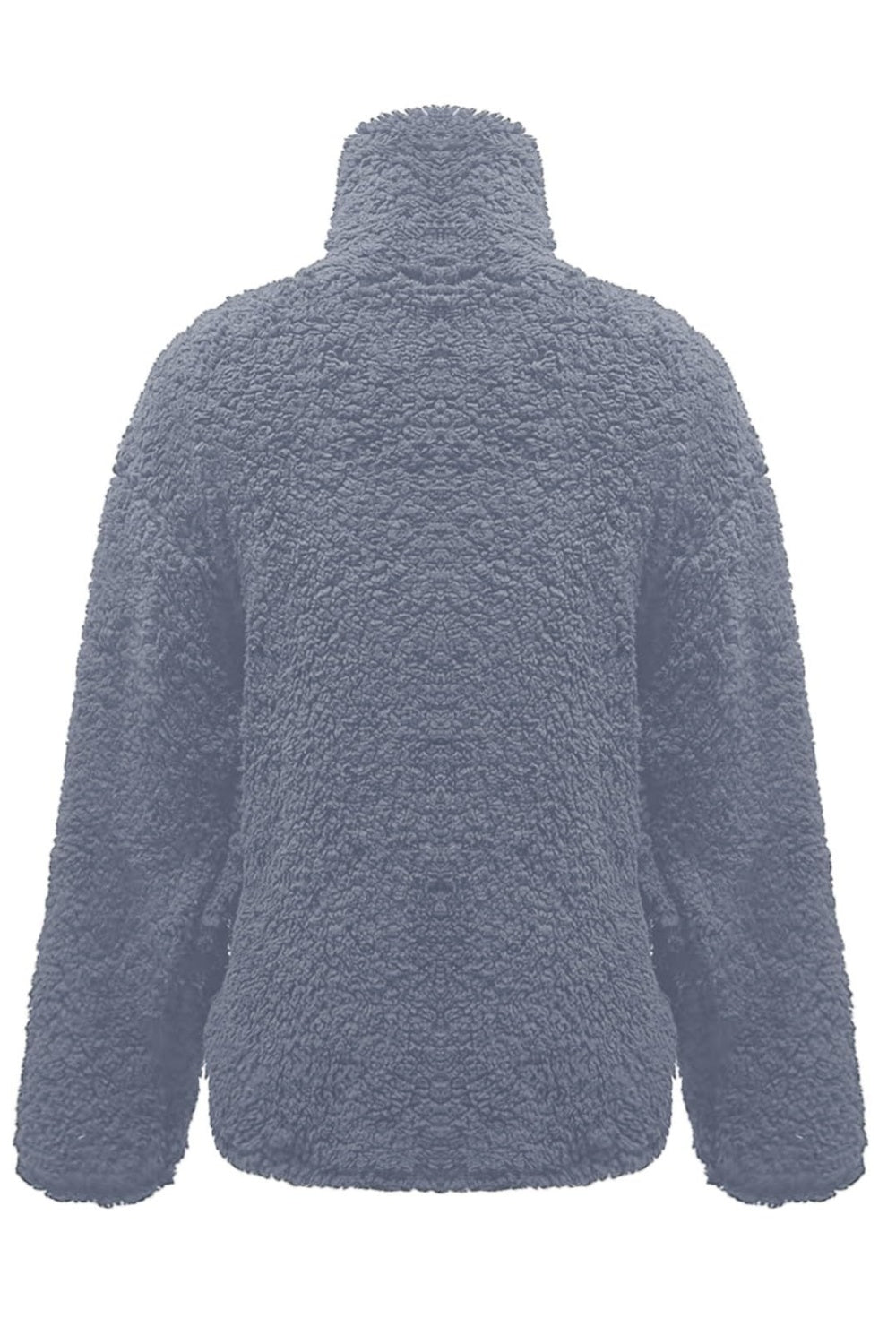 Fuzzy Turtleneck Long Sleeve Sweatshirt-TOPS / DRESSES-[Adult]-[Female]-2022 Online Blue Zone Planet