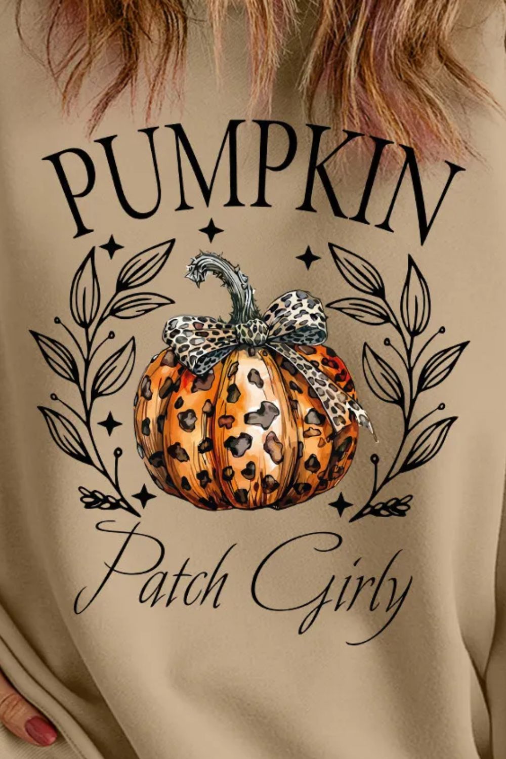 Plus Size Pumpkin Graphic Long Sleeve Sweatshirt-TOPS / DRESSES-[Adult]-[Female]-2022 Online Blue Zone Planet