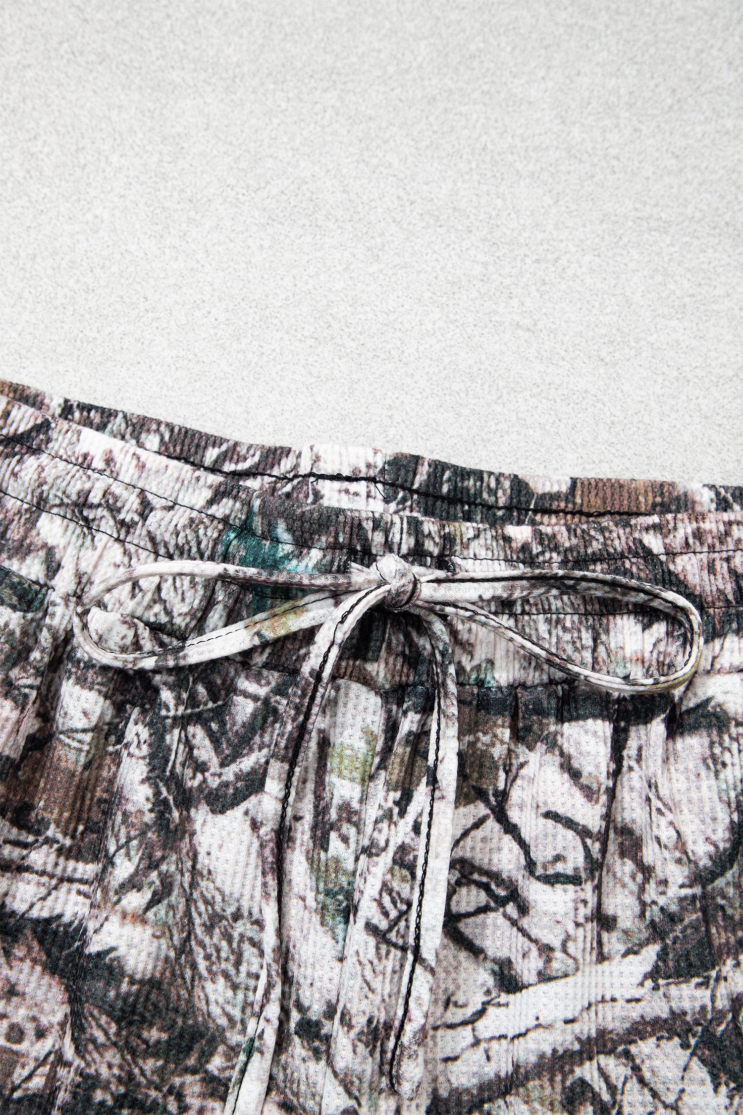 Brown Camo Long Sleeve Top Elastic Waist Shorts Two Piece Set-Two Piece Sets/Short Sets-[Adult]-[Female]-2022 Online Blue Zone Planet