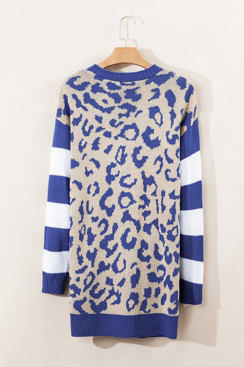 Leopard Open Front Long Sleeve Cardigan-TOPS / DRESSES-[Adult]-[Female]-2022 Online Blue Zone Planet