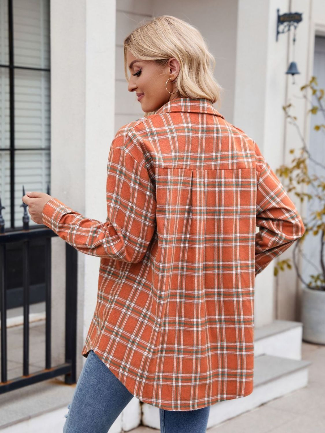 Blue Zone Planet | Mandy Plaid Button Up Long Sleeve Shirt-TOPS / DRESSES-[Adult]-[Female]-2022 Online Blue Zone Planet