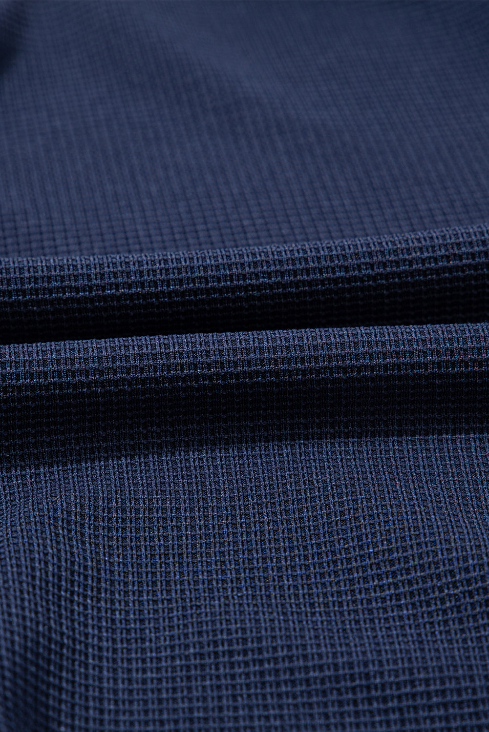 Navy Blue Stitched Detail Drop Shoulder Waffle Knit Romper-Bottoms/Jumpsuits & Rompers-[Adult]-[Female]-2022 Online Blue Zone Planet