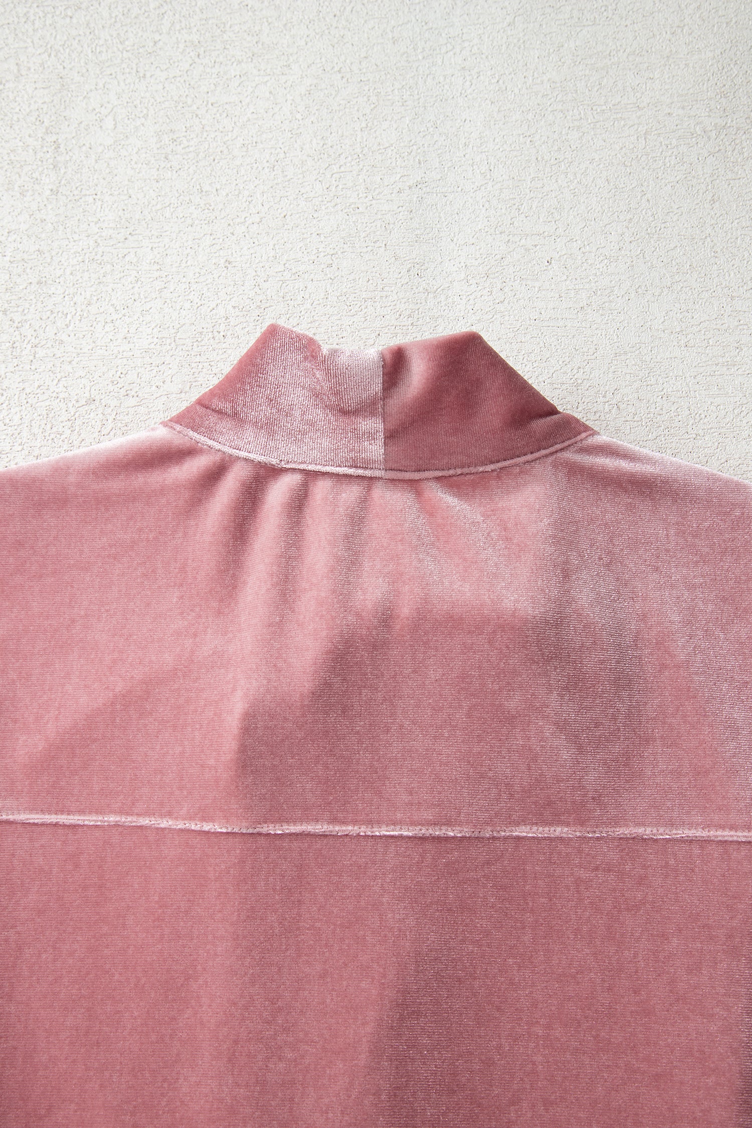 Fushia Solid Color Velvet Ribbon Bow Knot Long Sleeve Blouse-Tops/Blouses & Shirts-[Adult]-[Female]-2022 Online Blue Zone Planet