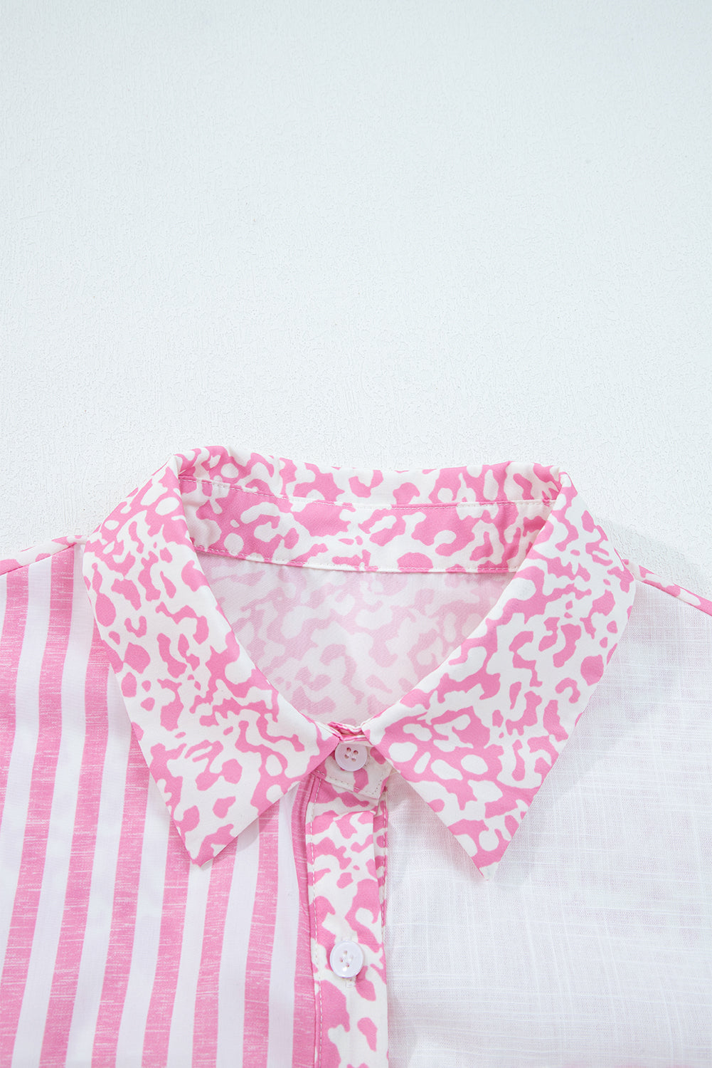 Pink Leopard Striped Western Casual Shirt-Tops/Blouses & Shirts-[Adult]-[Female]-2022 Online Blue Zone Planet