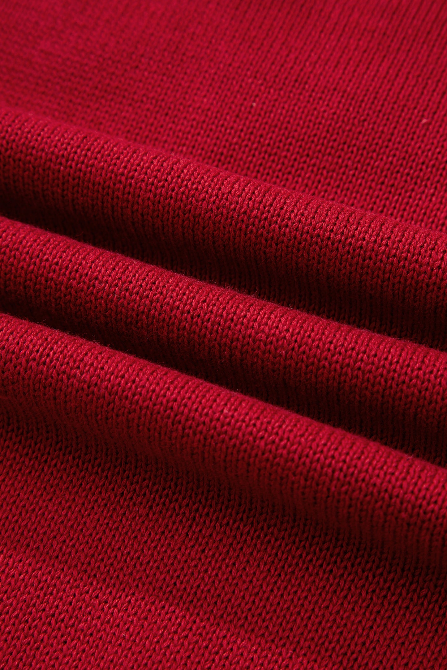 Racing Red Merry Colorful Dot Detail Christmas Drop Shoulder Sweater-TOPS / DRESSES-[Adult]-[Female]-2022 Online Blue Zone Planet