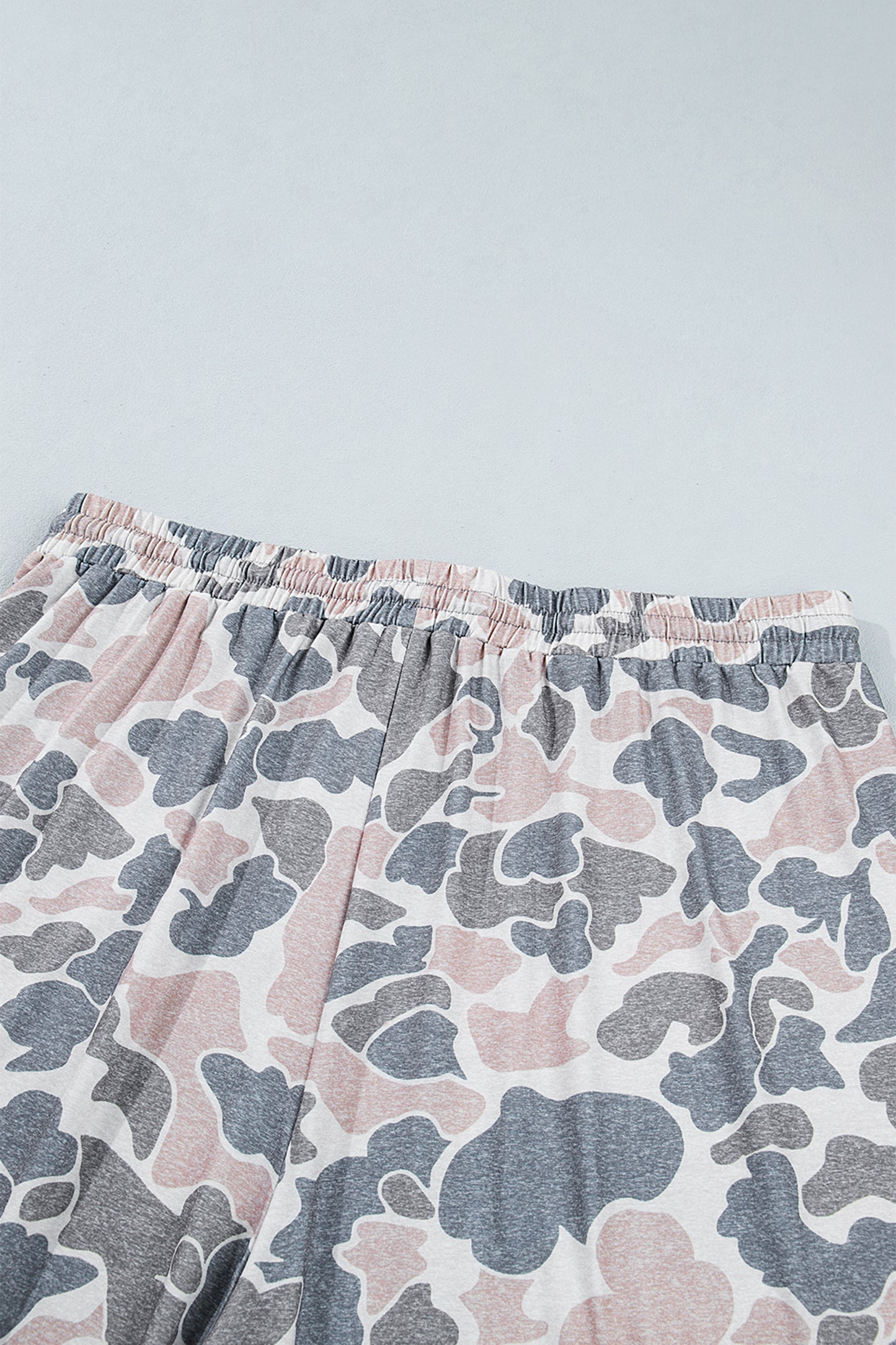 Khaki Camouflage Print Patch Pockets Ankle-Length Plus Size Pants-Plus Size/Plus Size Bottoms-[Adult]-[Female]-2022 Online Blue Zone Planet