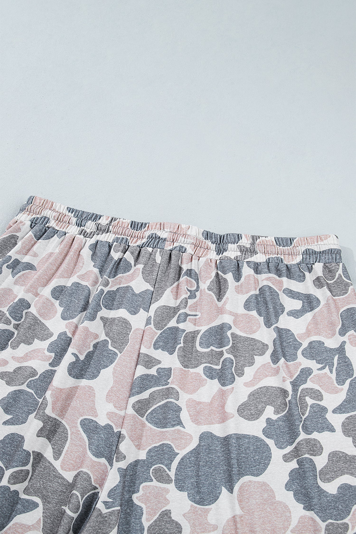 Khaki Camouflage Print Patch Pockets Ankle-Length Plus Size Pants-Plus Size/Plus Size Bottoms-[Adult]-[Female]-2022 Online Blue Zone Planet