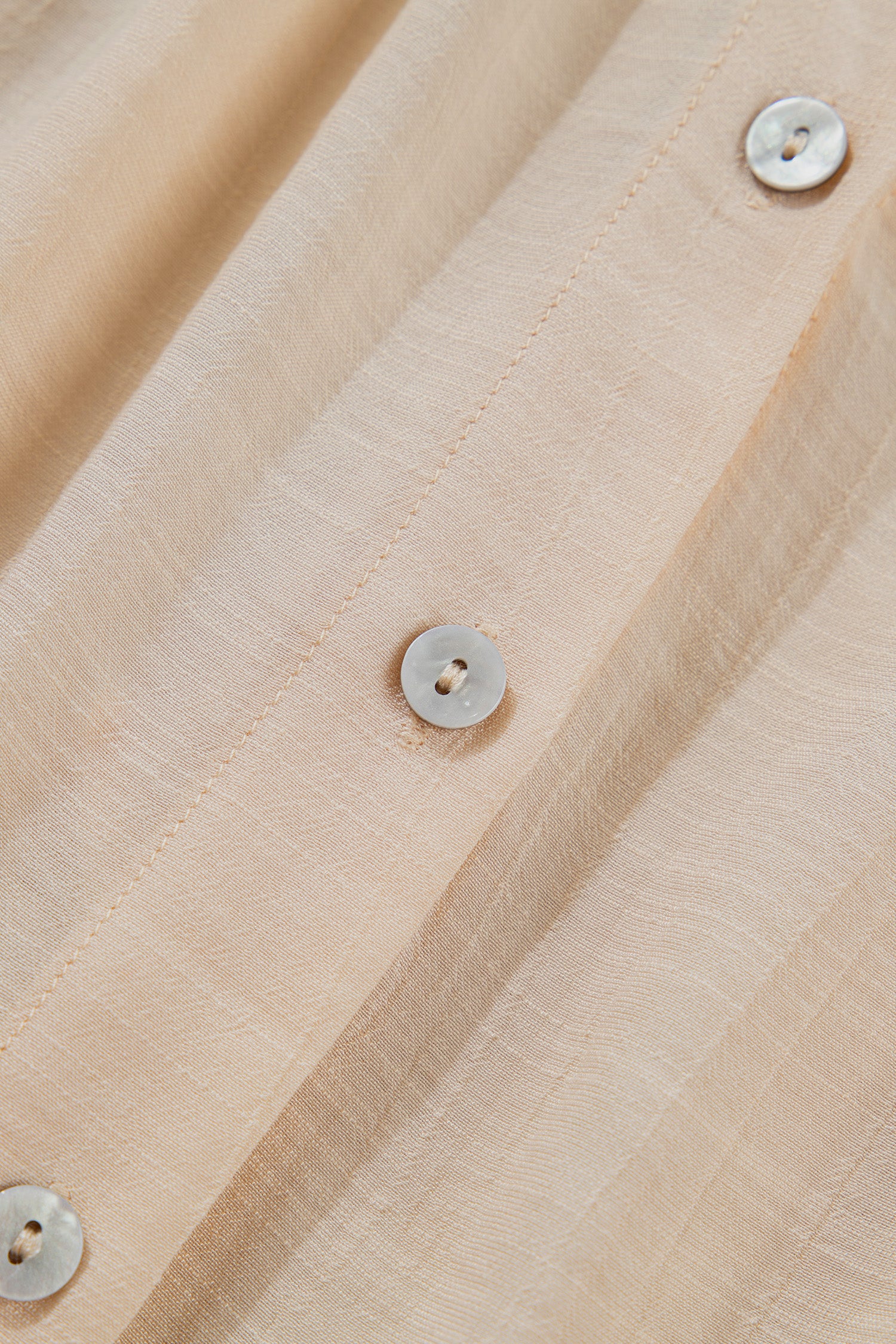Oatmeal Sheer Lace Splicing Detail Bracelet Sleeve Loose Flowy Shirt-Bracelet-[Adult]-[Female]-2022 Online Blue Zone Planet