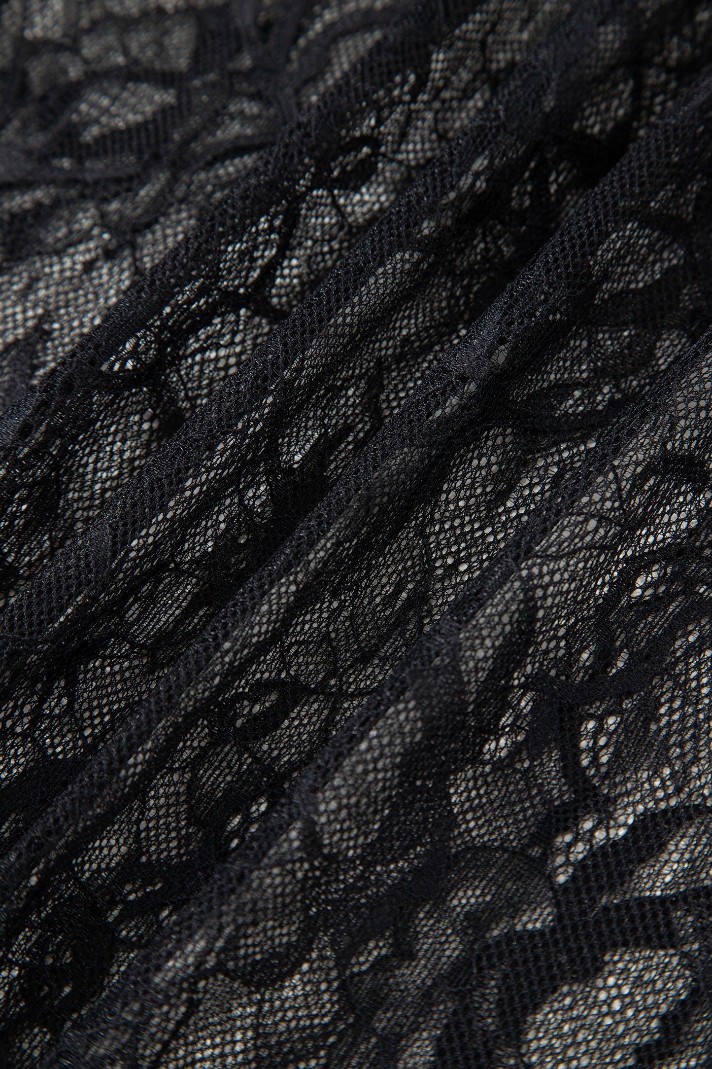 Black Solid Color Sleeveless Sheer Floral Lace Patchwork Long Dress-TOPS / DRESSES-[Adult]-[Female]-2022 Online Blue Zone Planet