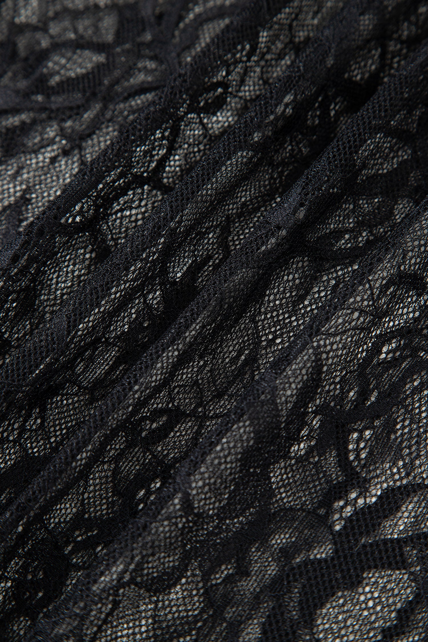 Black Solid Color Sleeveless Sheer Floral Lace Patchwork Long Dress-TOPS / DRESSES-[Adult]-[Female]-2022 Online Blue Zone Planet