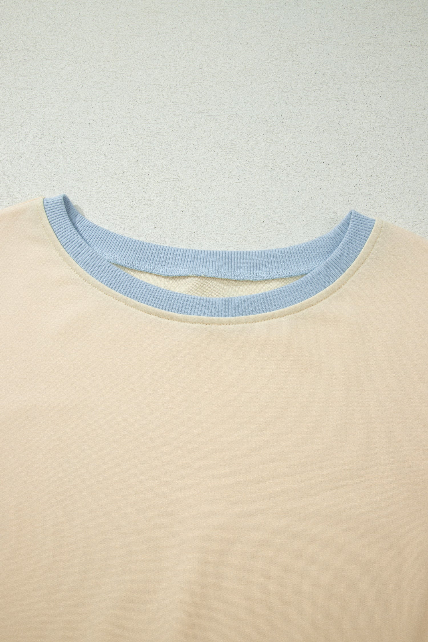 Apricot Colorblock Edge Drop Shoulder T Shirt and Skort 2Pcs Set-Two Piece Sets/Two Piece Dresses-[Adult]-[Female]-2022 Online Blue Zone Planet