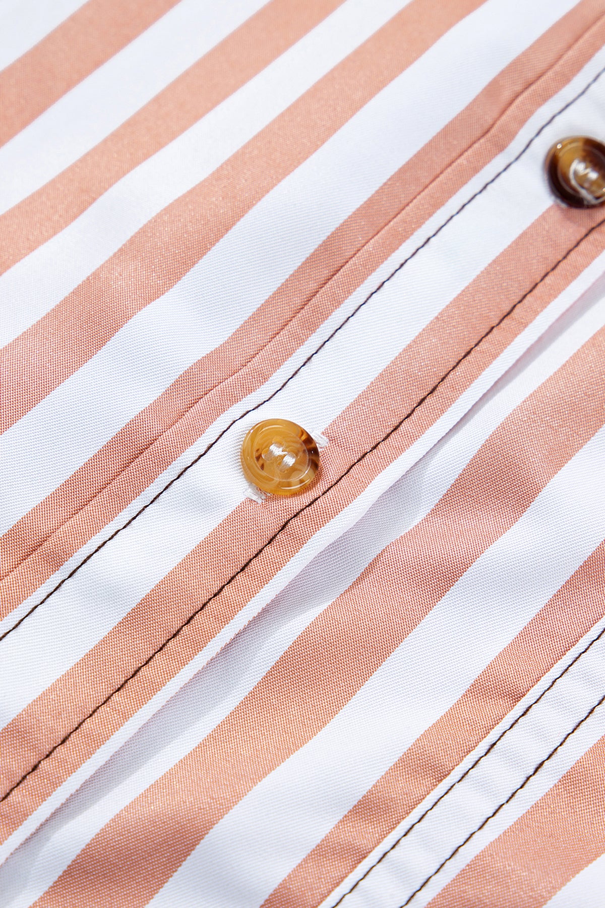 Brown Stripe Western Button Down Long Sleeve Casual Shirt-Tops/Blouses & Shirts-[Adult]-[Female]-2022 Online Blue Zone Planet