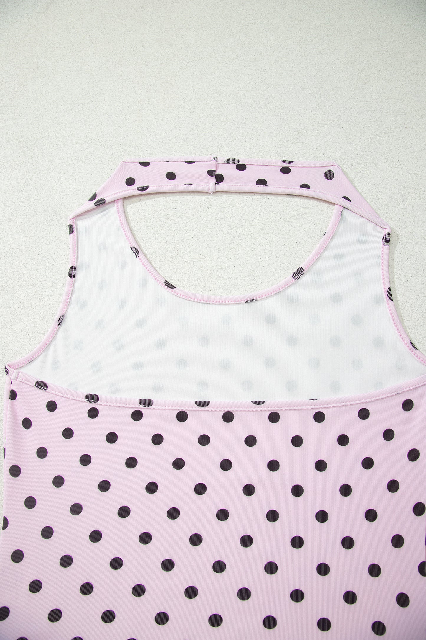 Brown Polka Dot Halter Tank Drawstring Elastic Waist Short Set-Two Piece Sets/Short Sets-[Adult]-[Female]-2022 Online Blue Zone Planet