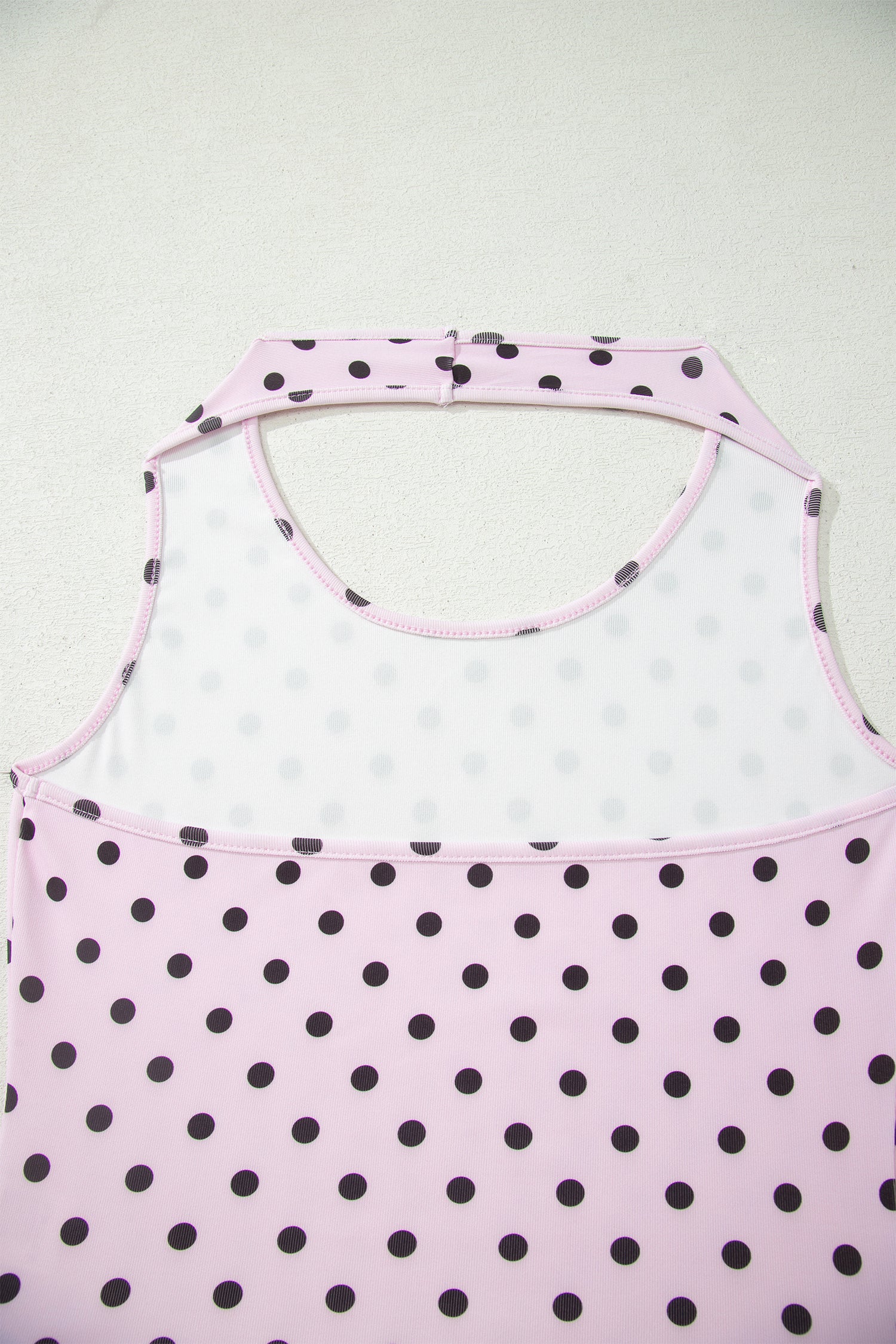 Brown Polka Dot Halter Tank Drawstring Elastic Waist Short Set-Two Piece Sets/Short Sets-[Adult]-[Female]-2022 Online Blue Zone Planet