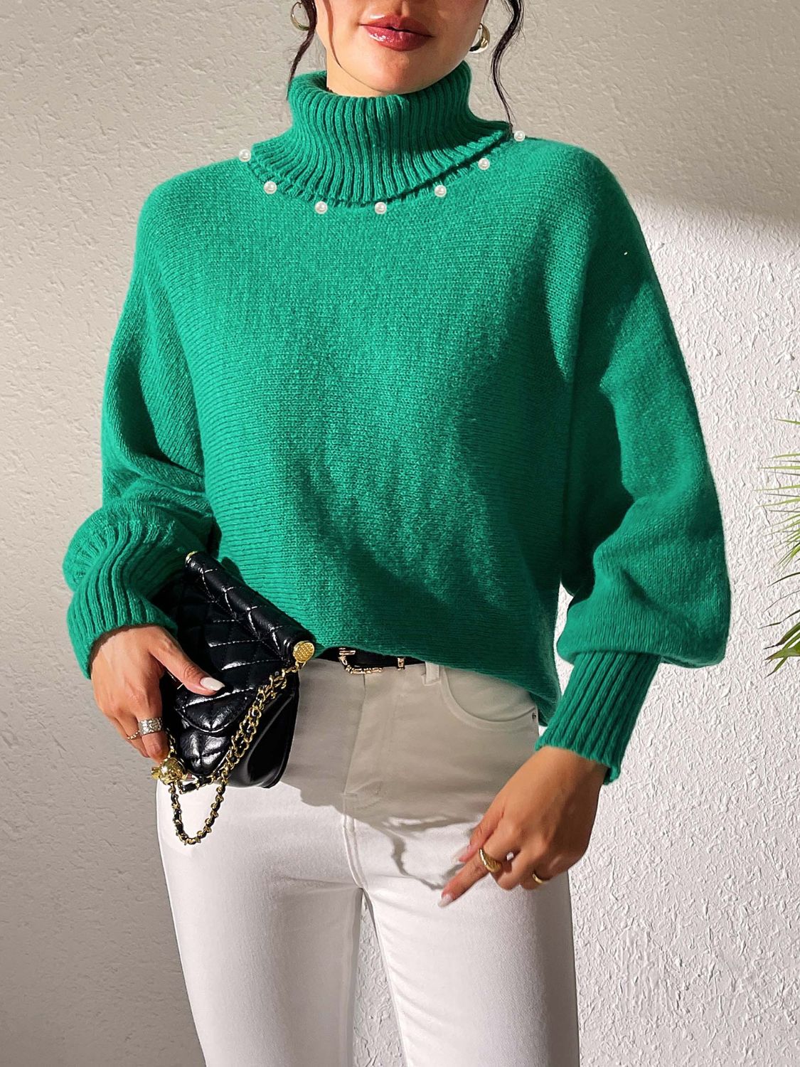 Turtleneck Long Sleeve Sweater-TOPS / DRESSES-[Adult]-[Female]-2022 Online Blue Zone Planet