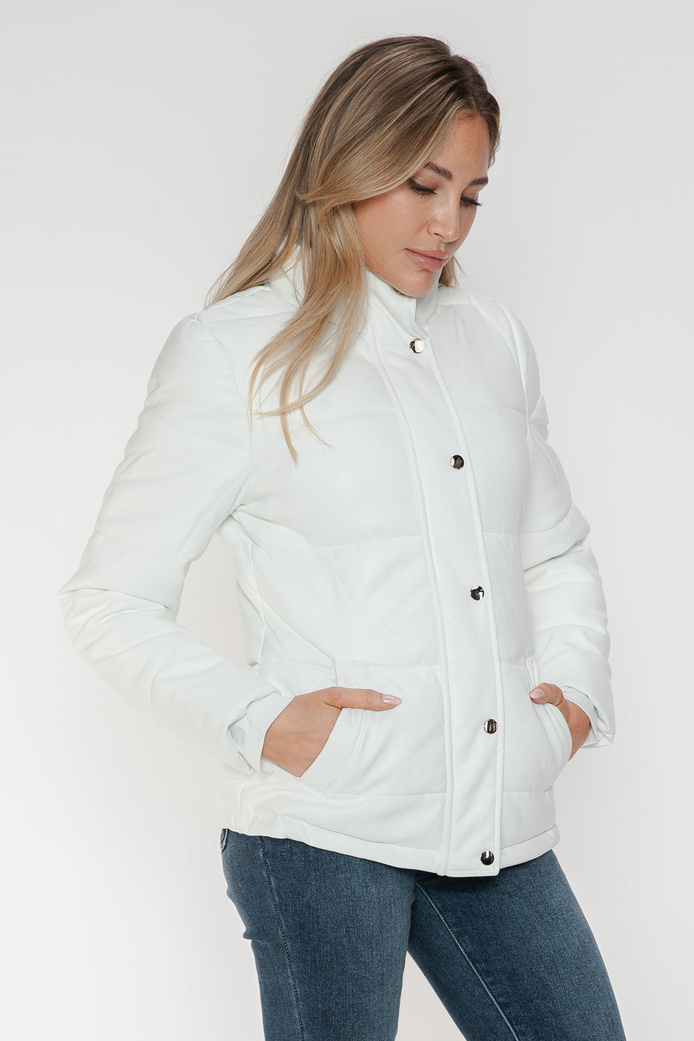 Blue Zone Planet | YMI Pocketed Zip Up Turtleneck Puffer Jacket-TOPS / DRESSES-[Adult]-[Female]-2022 Online Blue Zone Planet