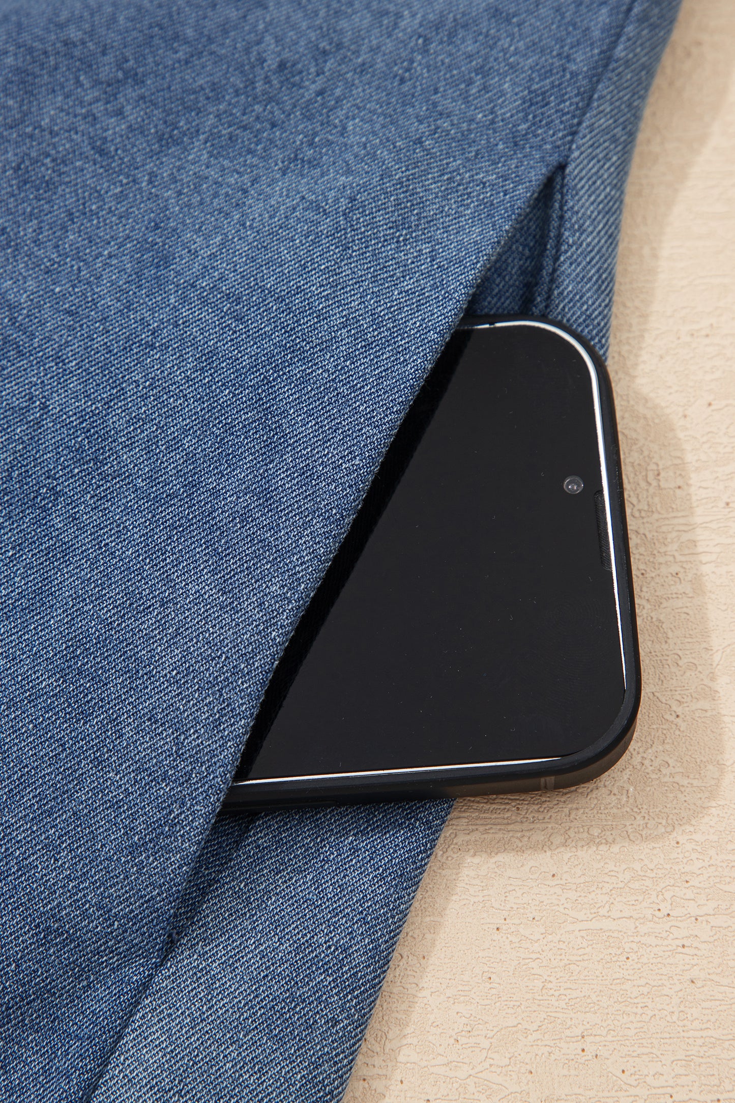 Light Grey Denim Color Block Patchwork Button Polo Collar T Shirt Tunic Dress-Dresses/T Shirt Dresses-[Adult]-[Female]-2022 Online Blue Zone Planet