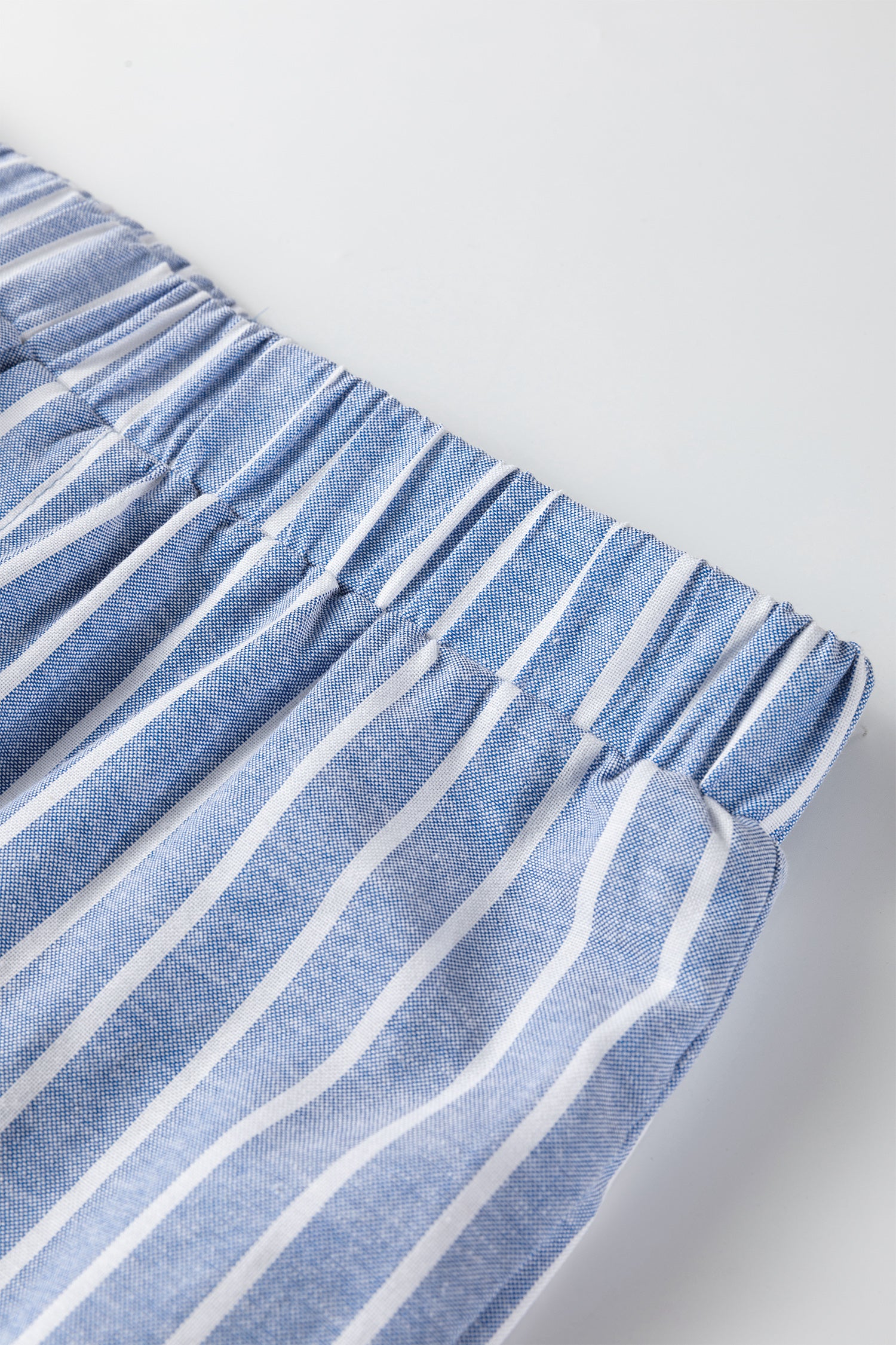 Sky Blue Stripe Buttoned Detail Loose Casual Pants-Bottoms/Pants & Culotte-[Adult]-[Female]-2022 Online Blue Zone Planet