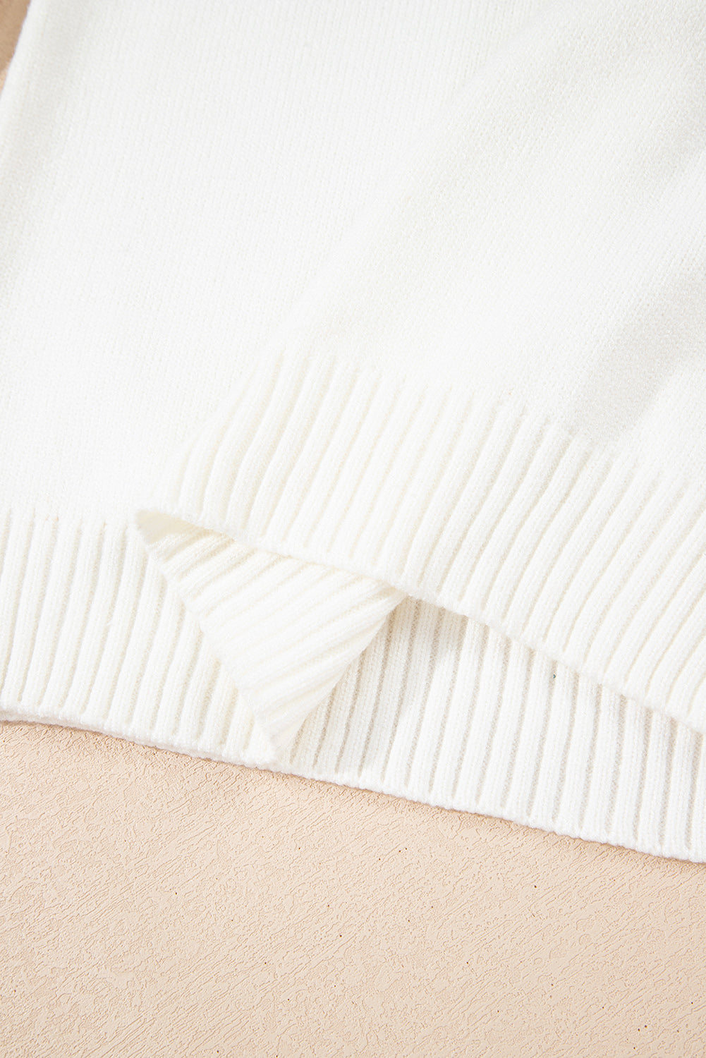 White Ethnic Geometric Colorblock Print Drop Shoulder Sweater-Sweaters & Cardigans/Sweaters-[Adult]-[Female]-2022 Online Blue Zone Planet