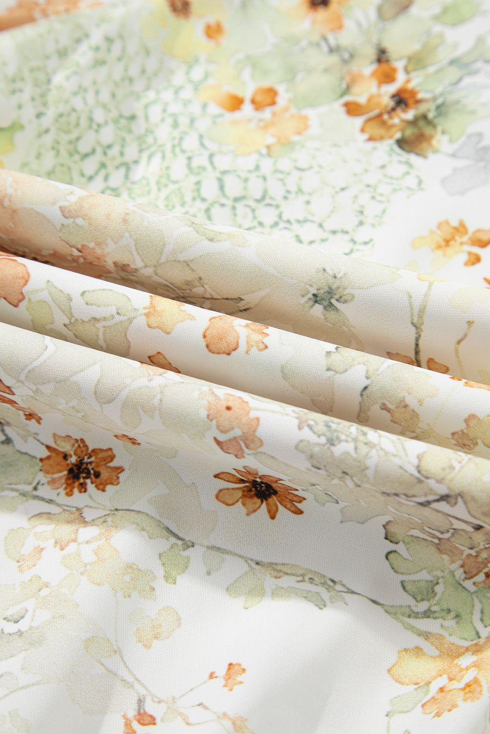 Yellow Floral Print Half Zip Hooded Long Sleeve Top-Tops / Dresses-[Adult]-[Female]-2022 Online Blue Zone Planet