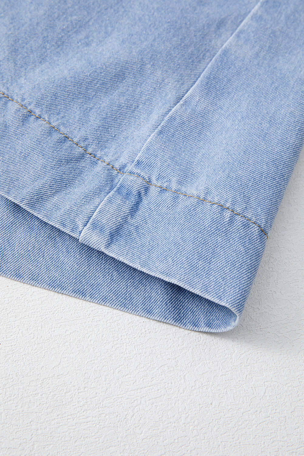 Beau Blue Denim Button Detail Babydoll Square Neck Mini Dress-TOPS / DRESSES-[Adult]-[Female]-2022 Online Blue Zone Planet