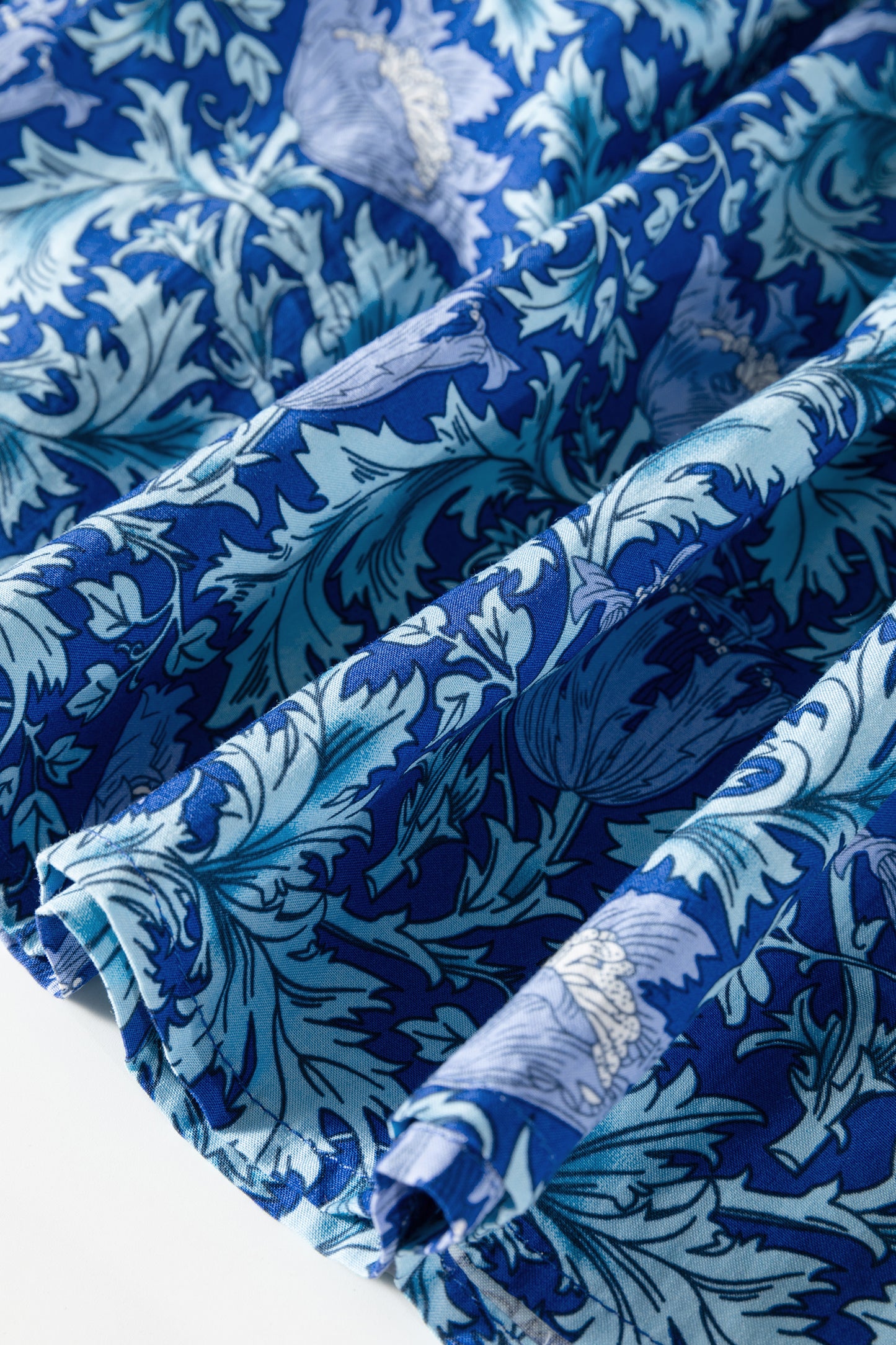 Brown Floral Printed Frilled V Neck Bracelet Sleeve Long Dress