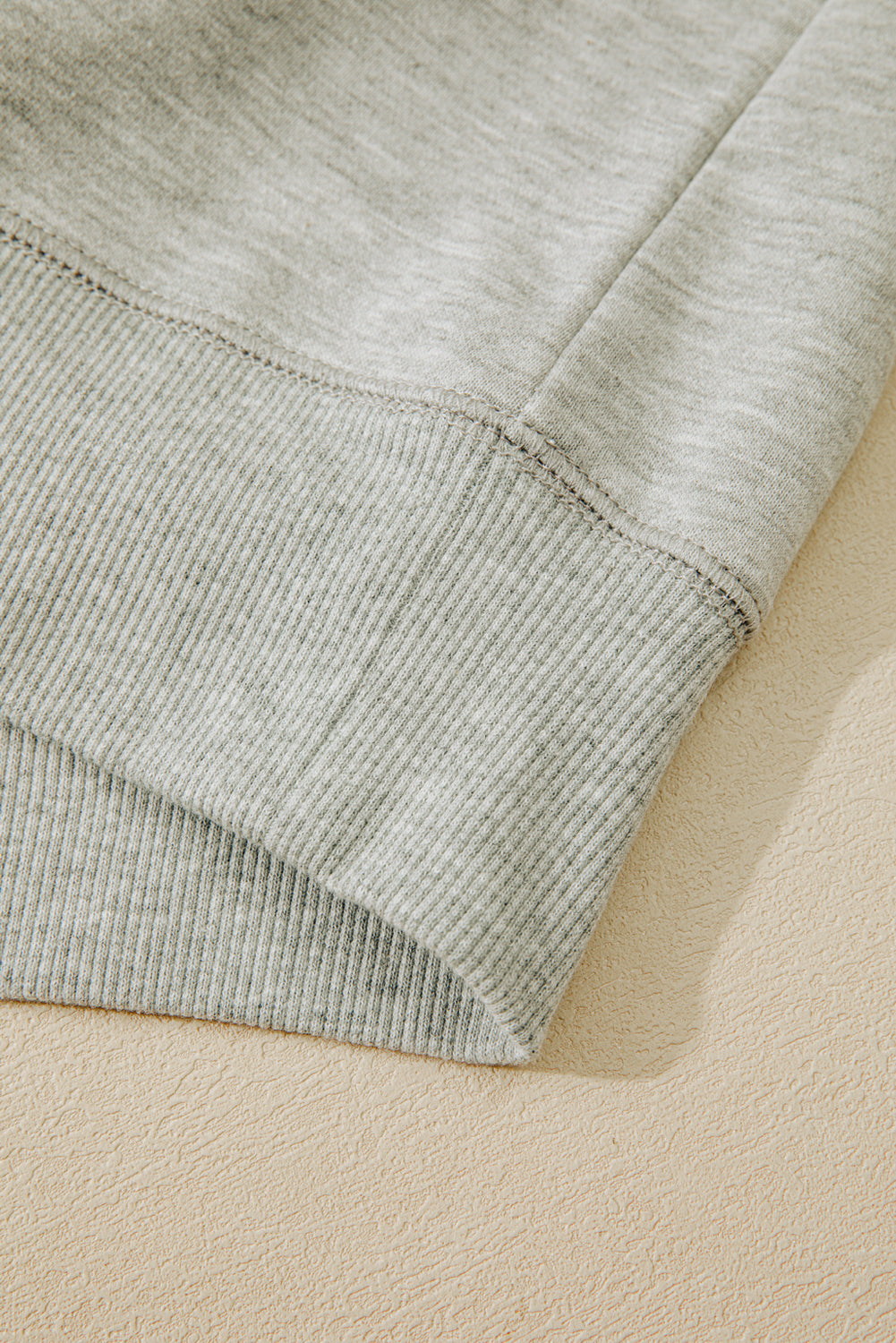 Light Grey Plus Size Thread Embroidered Drop Shoulder Round Neck Sweatshirt-Tops/Sweatshirts & Hoodies-[Adult]-[Female]-2022 Online Blue Zone Planet