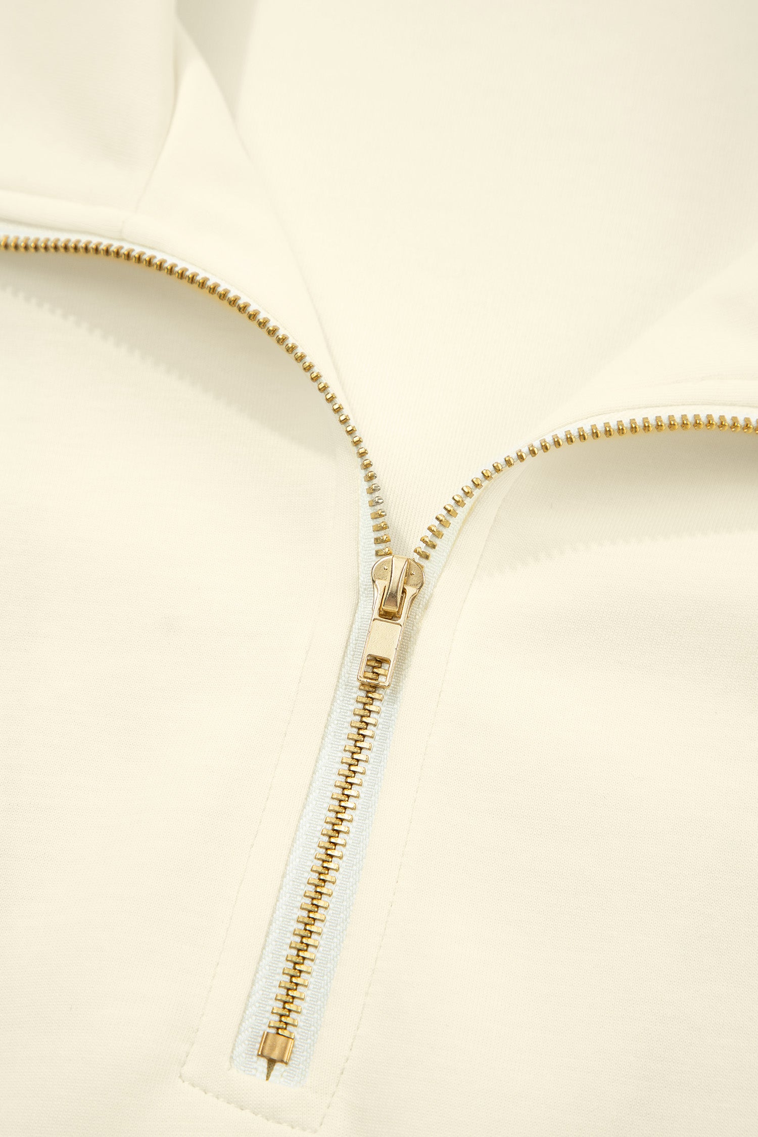 Beige Zipped up Collared Ruffled Short Sleeve Blouse-Tops/Blouses & Shirts-[Adult]-[Female]-2022 Online Blue Zone Planet