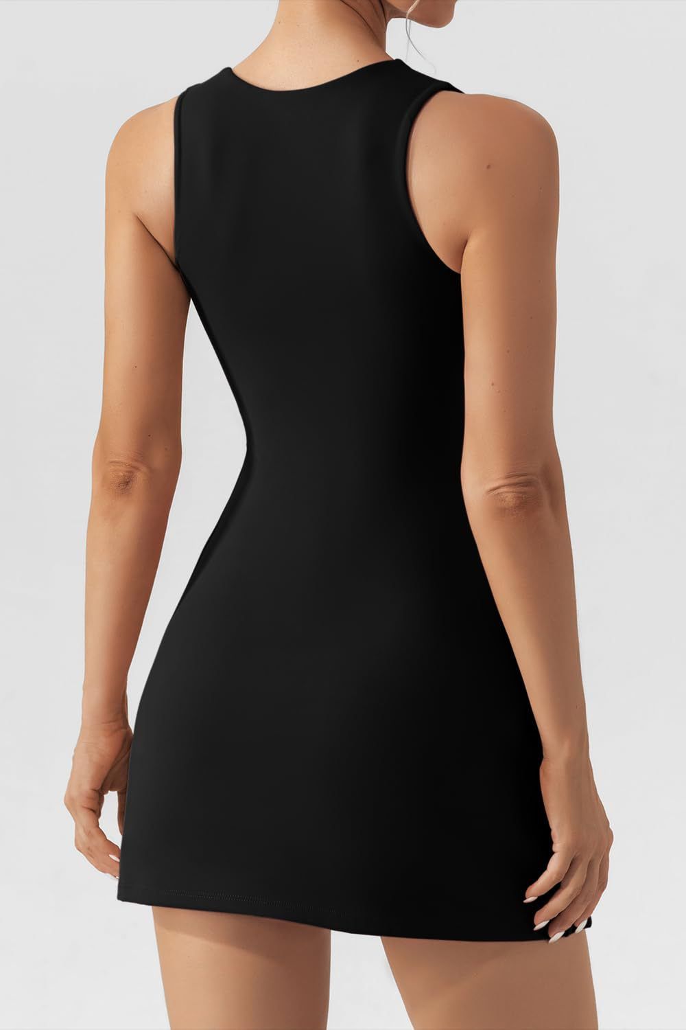 Square Neck Sleeveless Mini Dress-TOPS / DRESSES-[Adult]-[Female]-2022 Online Blue Zone Planet