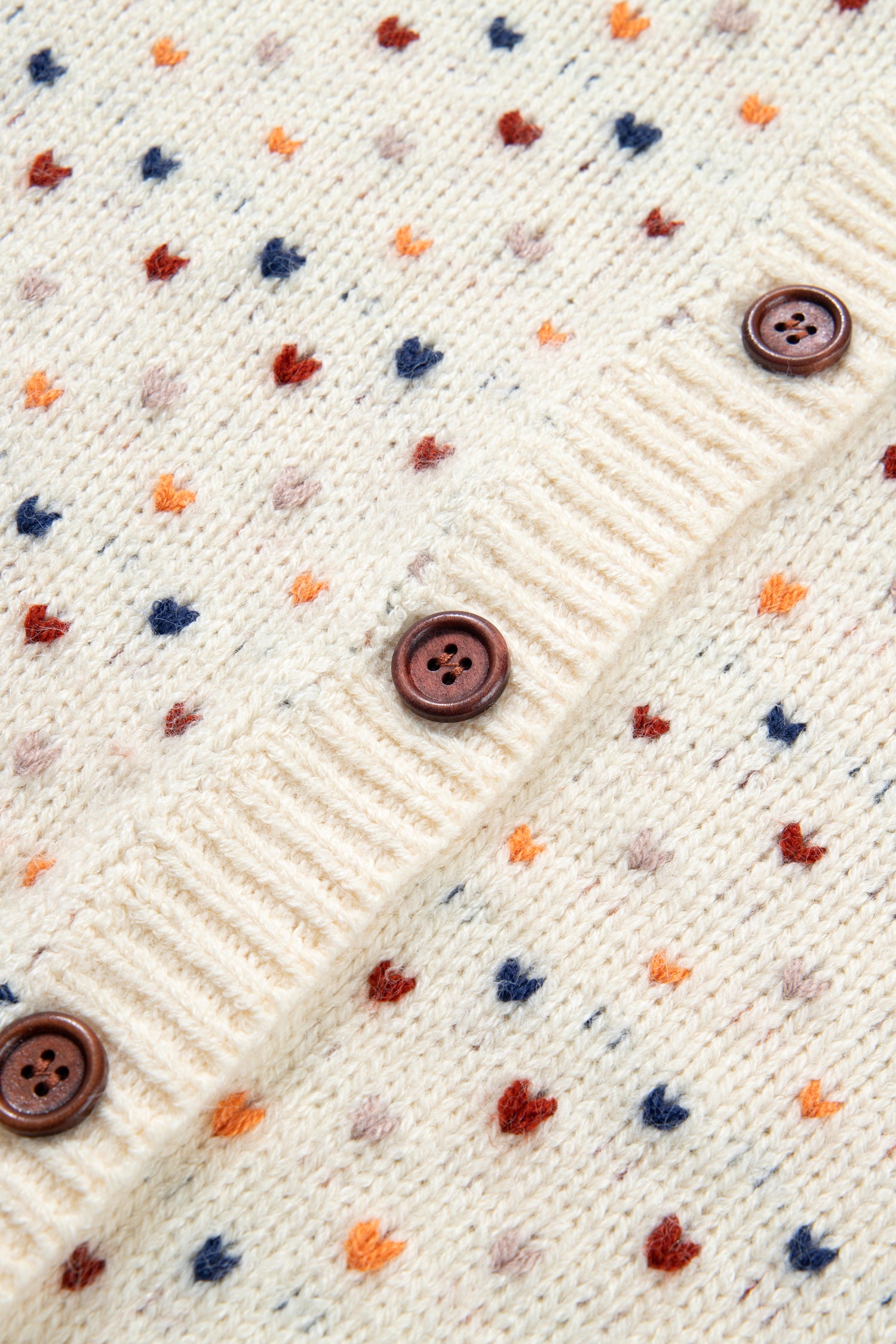 Beige Geometric Print Button Front Long Sleeve Regular Fit Cardigan-Sweaters & Cardigans/Cardigans-[Adult]-[Female]-2022 Online Blue Zone Planet