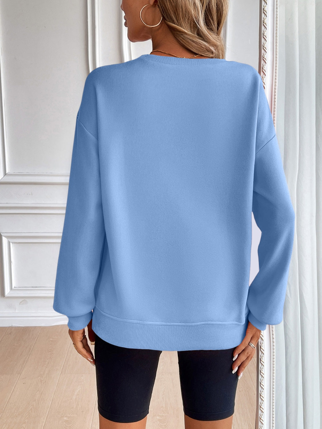 Ivy Lane Round Neck Long Sleeve Sweatshirt-TOPS / DRESSES-[Adult]-[Female]-2022 Online Blue Zone Planet