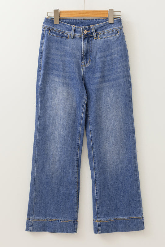 Blue Zone Planet | Ashleigh Blue Mineral Wash High Waist Bell Bottom Crop Jeans-Bottoms/Jeans-[Adult]-[Female]-2022 Online Blue Zone Planet