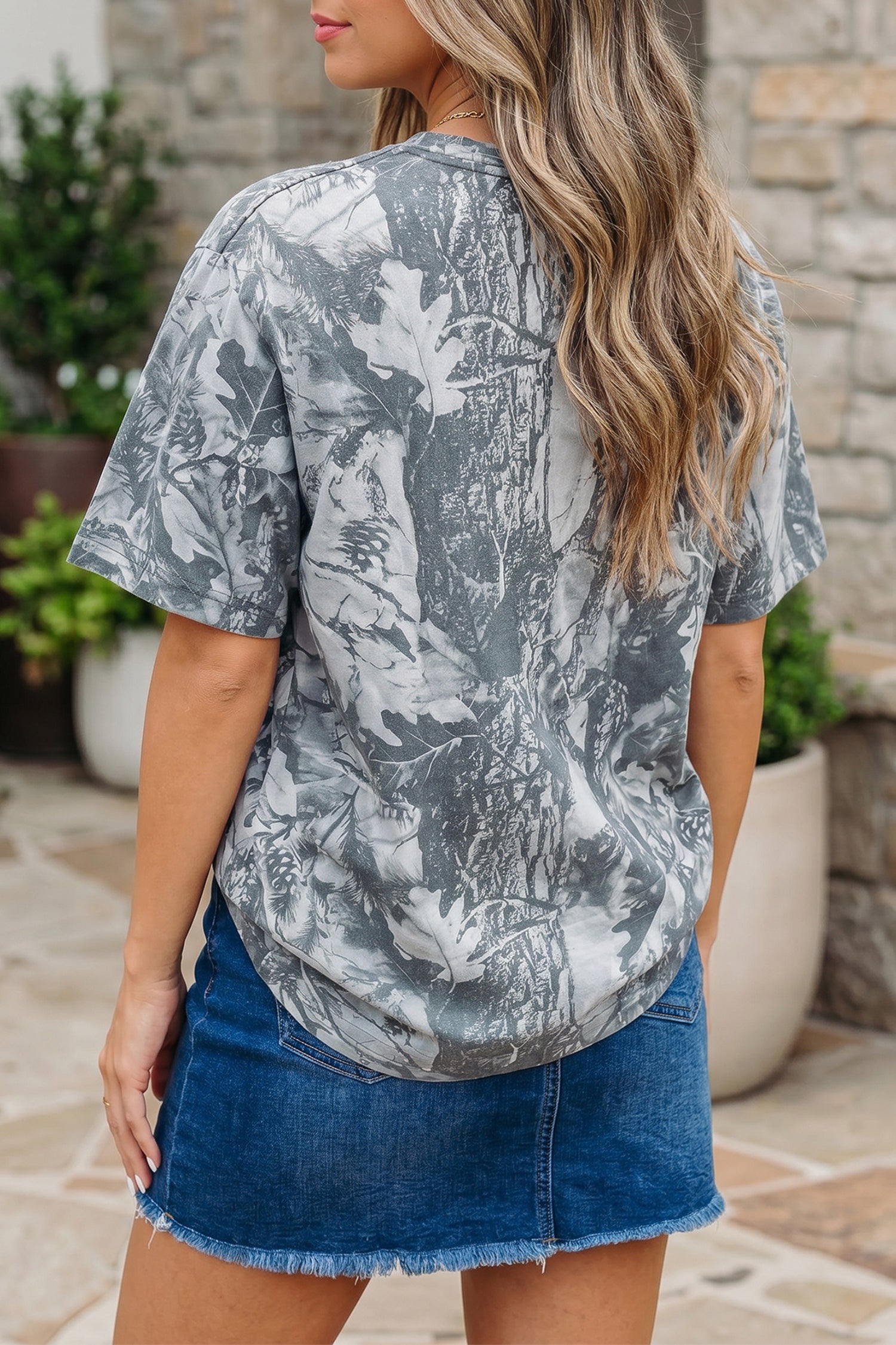 Beige Camo Woodland Love Like Jesus Casual Tee-Tops/Tops & Tees-[Adult]-[Female]-2022 Online Blue Zone Planet