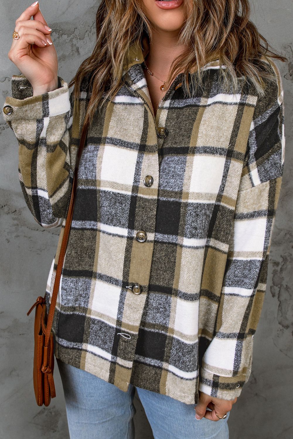 Blue Zone Planet | Plaid Button Up Hooded Shacket-TOPS / DRESSES-[Adult]-[Female]-2022 Online Blue Zone Planet