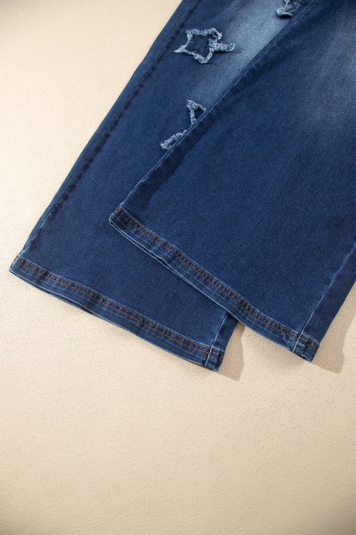 Ashleigh Blue Star Decorated Wide Leg Jeans-Bottoms/Jeans-[Adult]-[Female]-2022 Online Blue Zone Planet