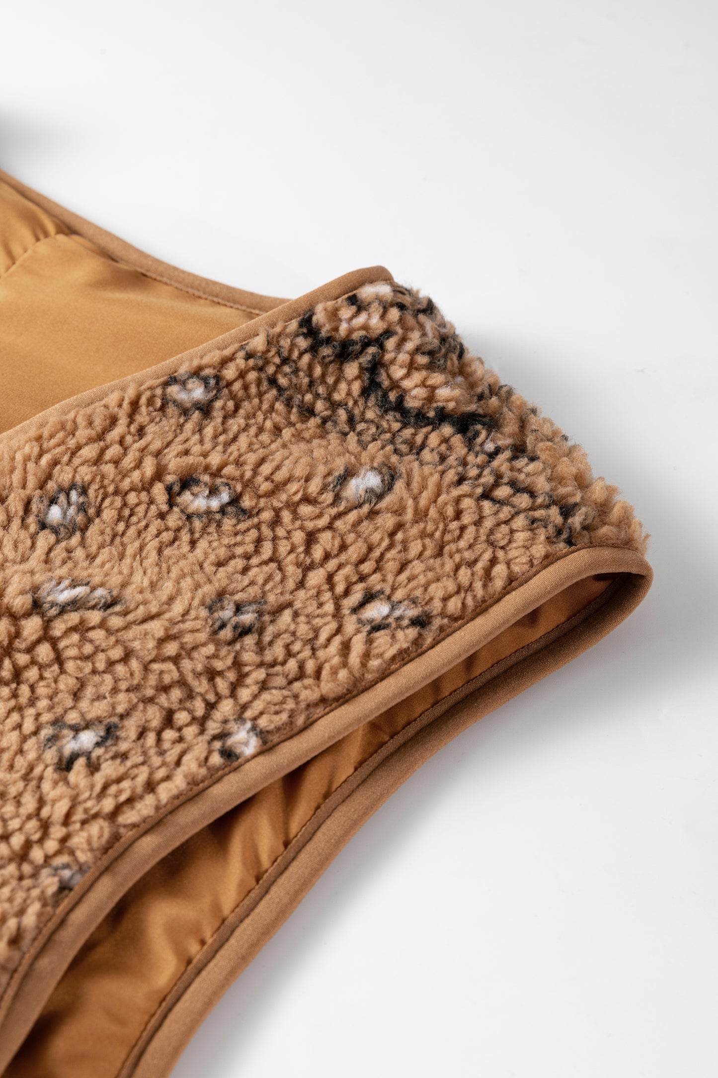 Brown Sherpa Paisley Print Pocketed Western Fashion Vest Jacket-TOPS / DRESSES-[Adult]-[Female]-2022 Online Blue Zone Planet